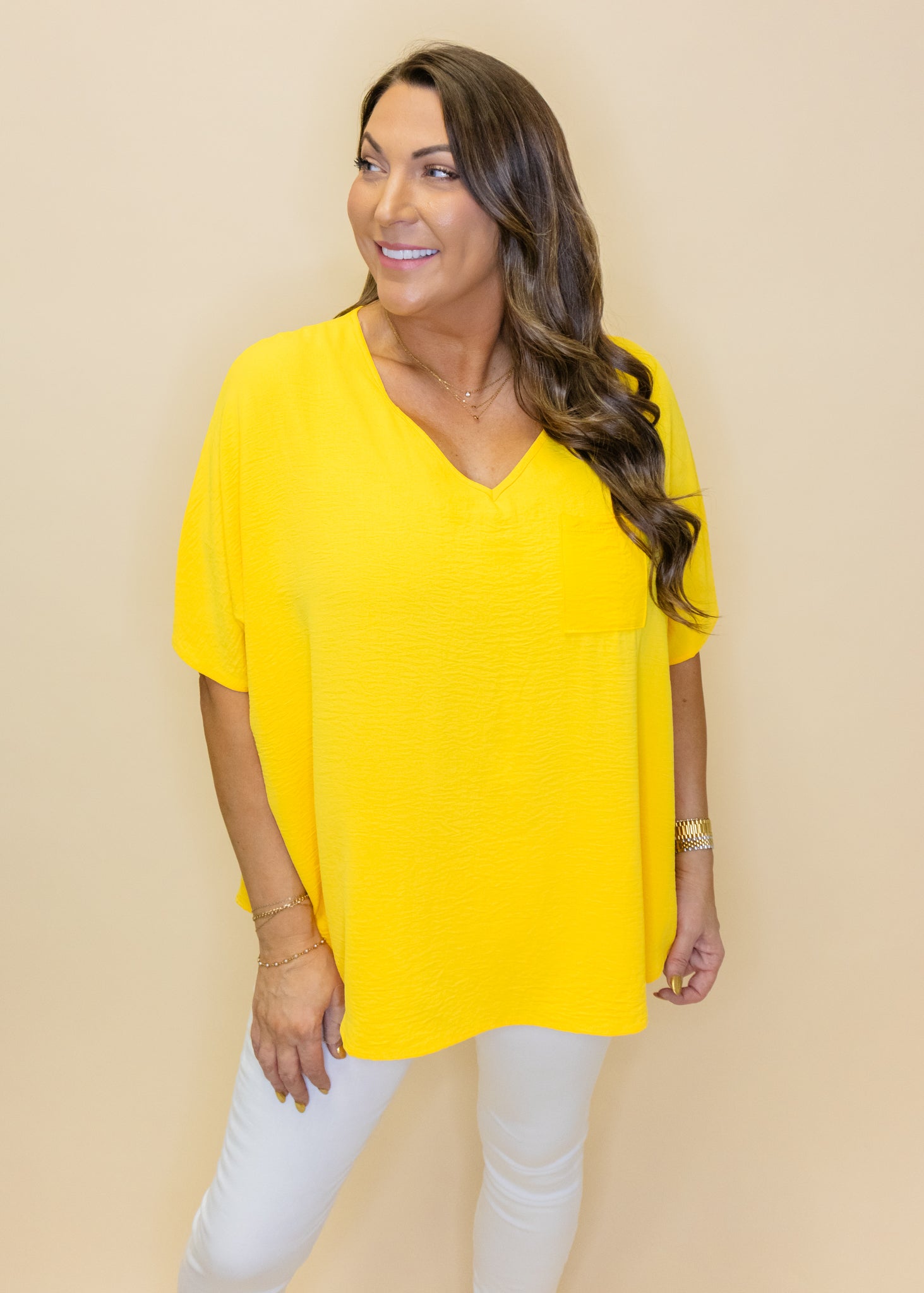 Yellow Favorite Pocket Top