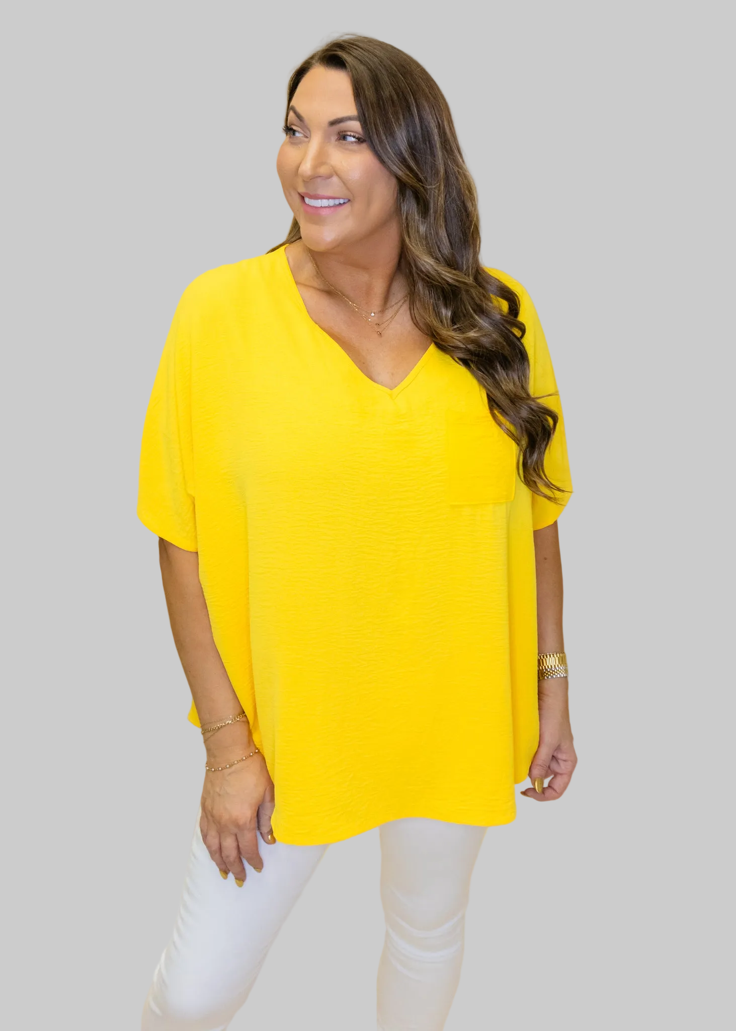 Yellow Favorite Pocket Top