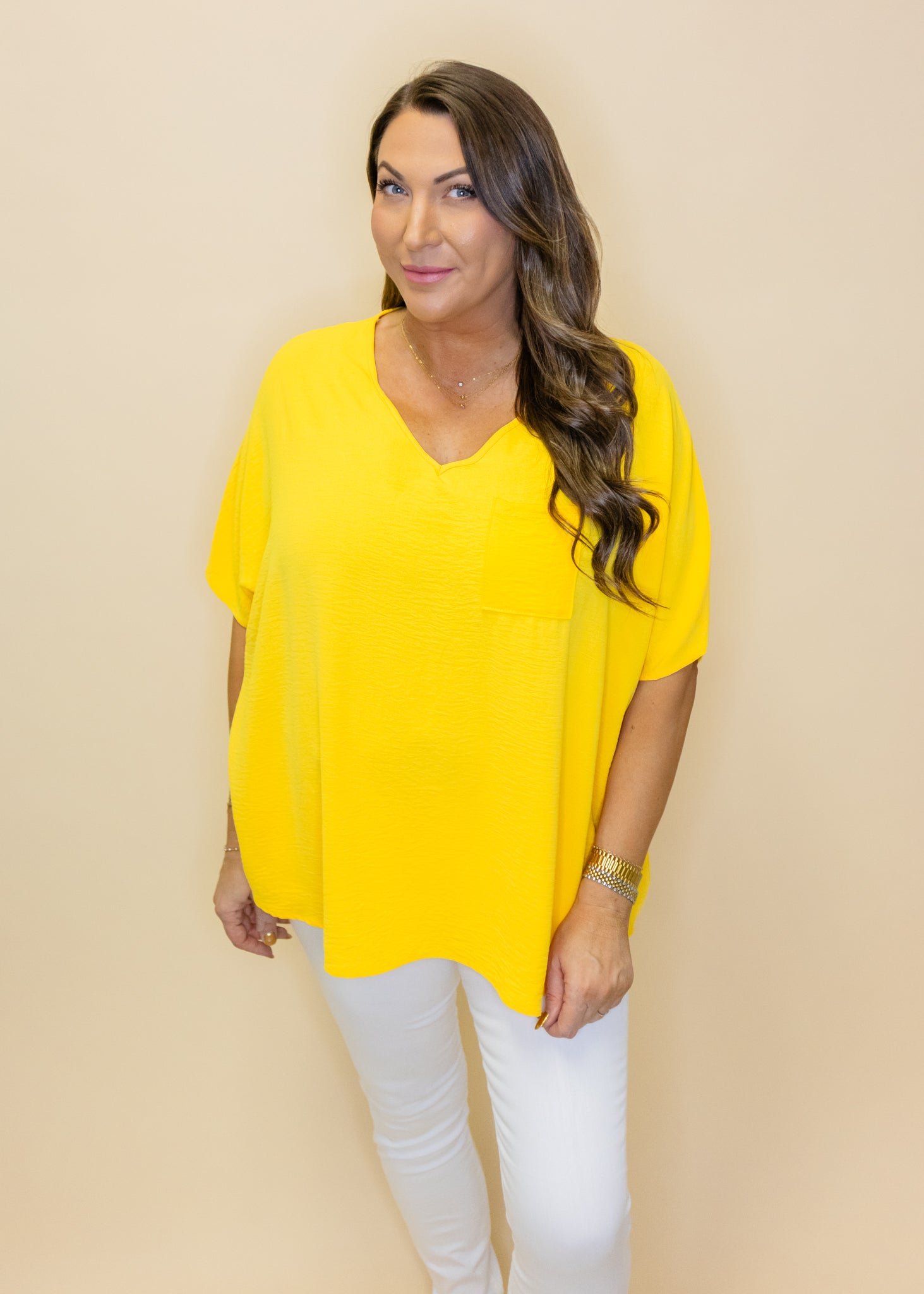 Yellow Favorite Pocket Top