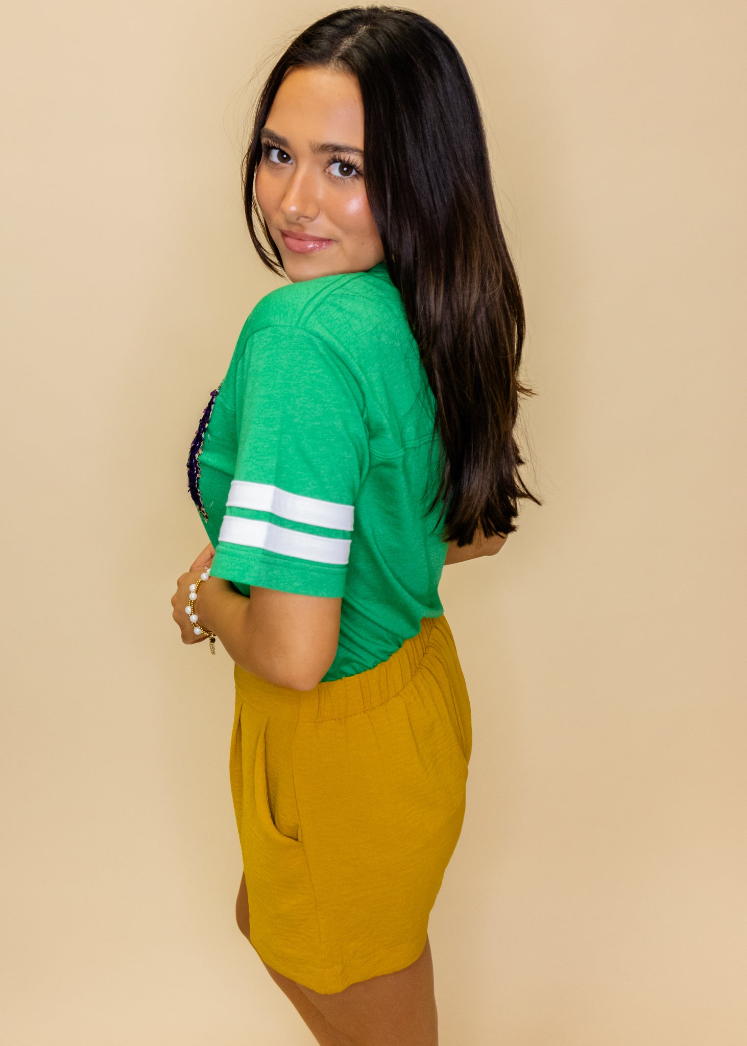 Mustard High Waisted Shorts