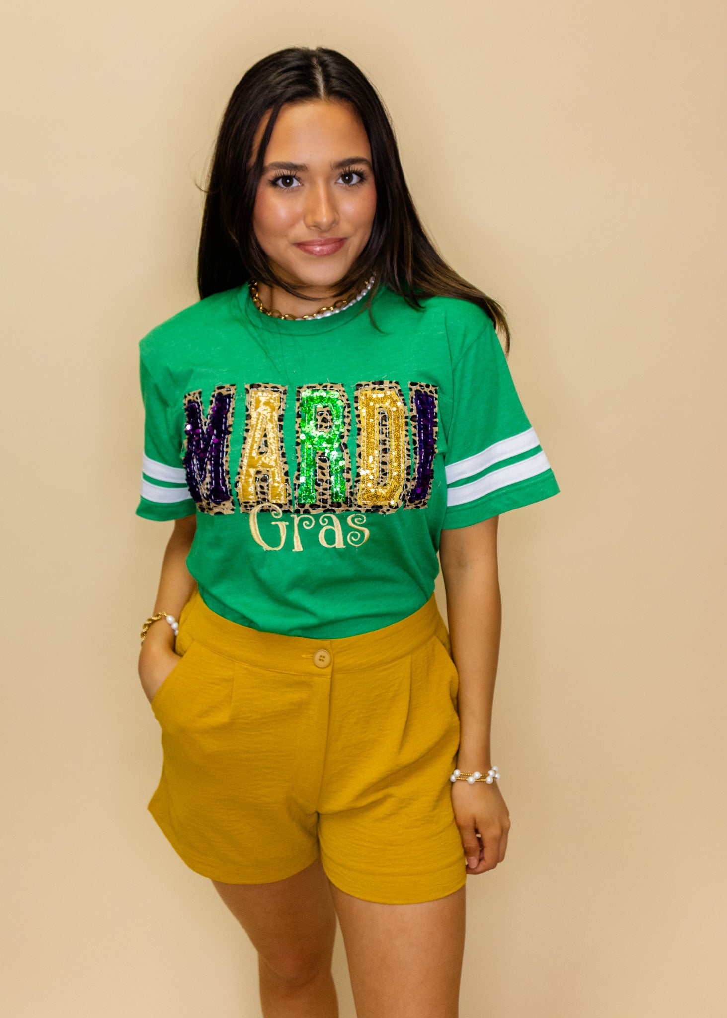 Mustard High Waisted Shorts