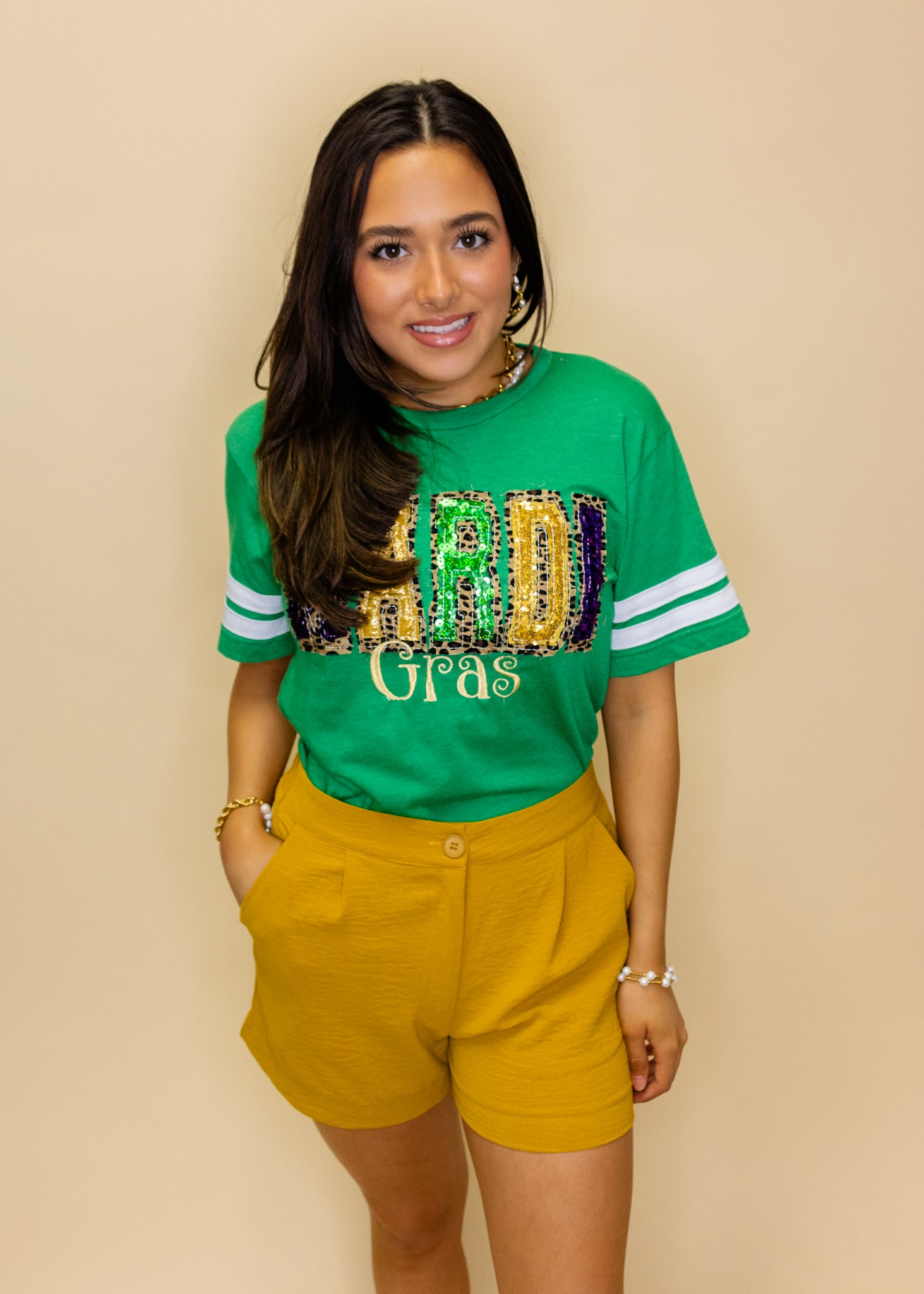 Mustard High Waisted Shorts