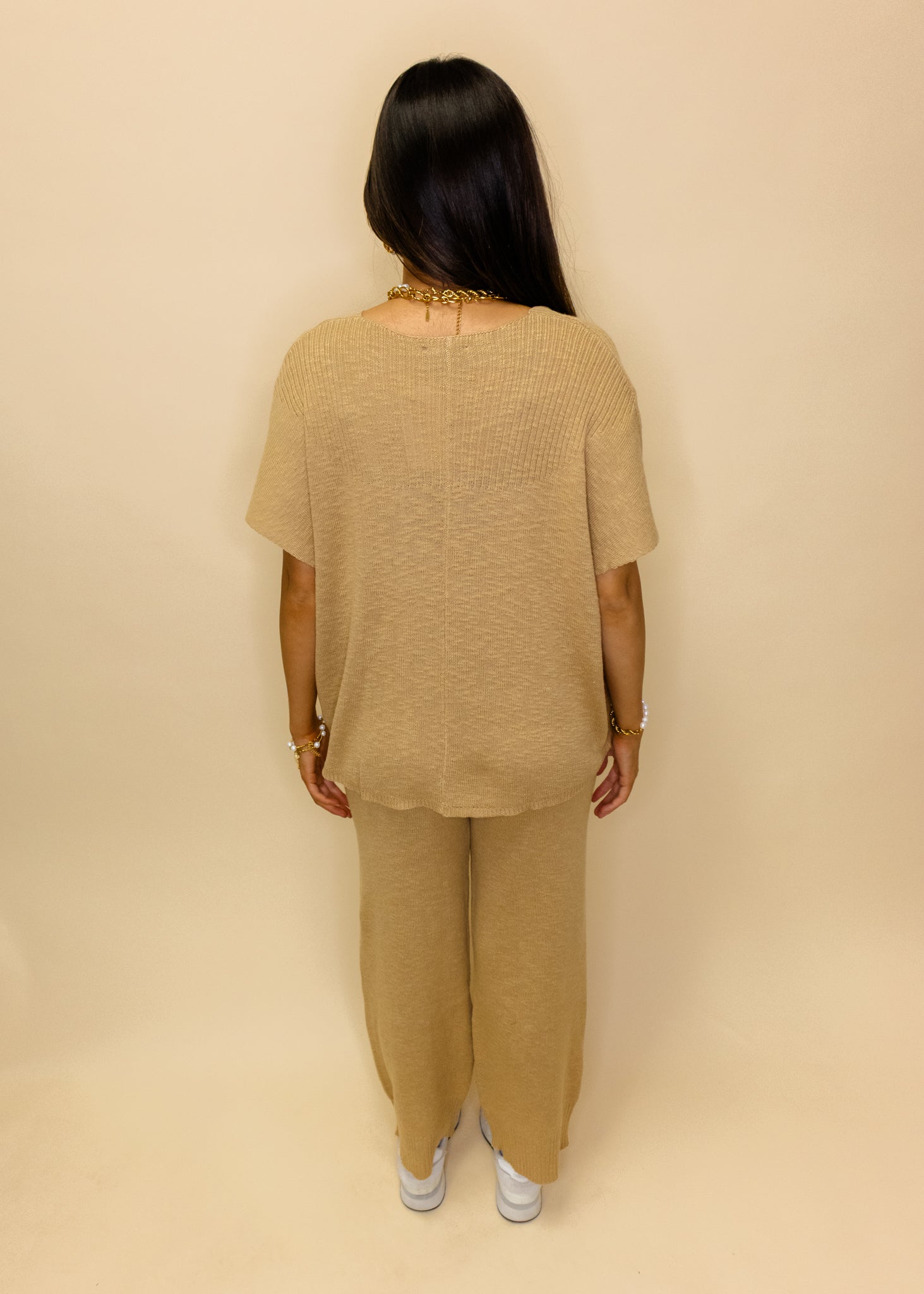 Taupe Knit Jogger Set