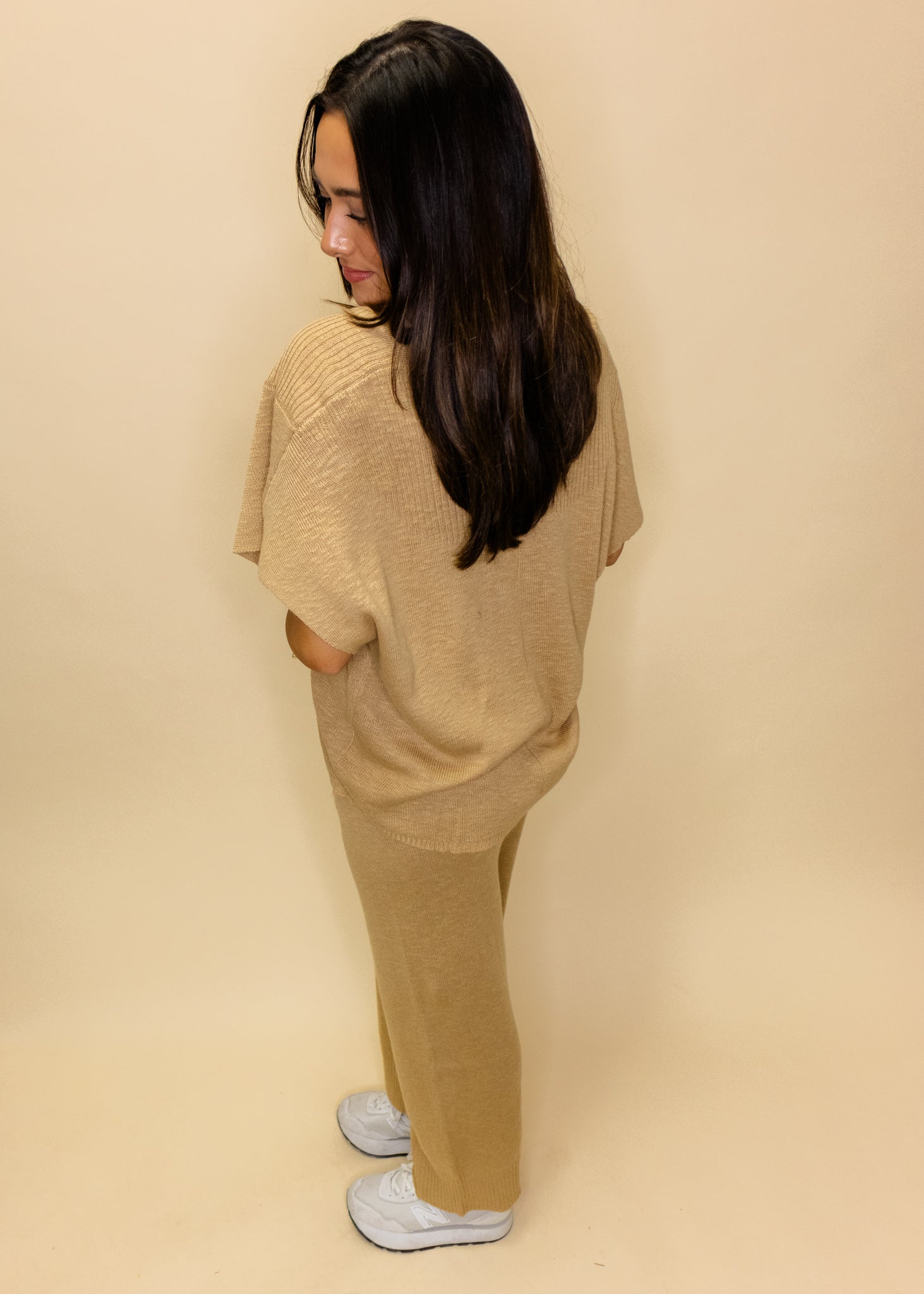 Taupe Knit Jogger Set