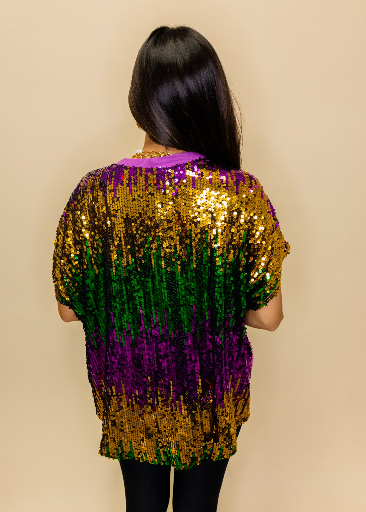 Mardi Gras Sequin Ombre Top