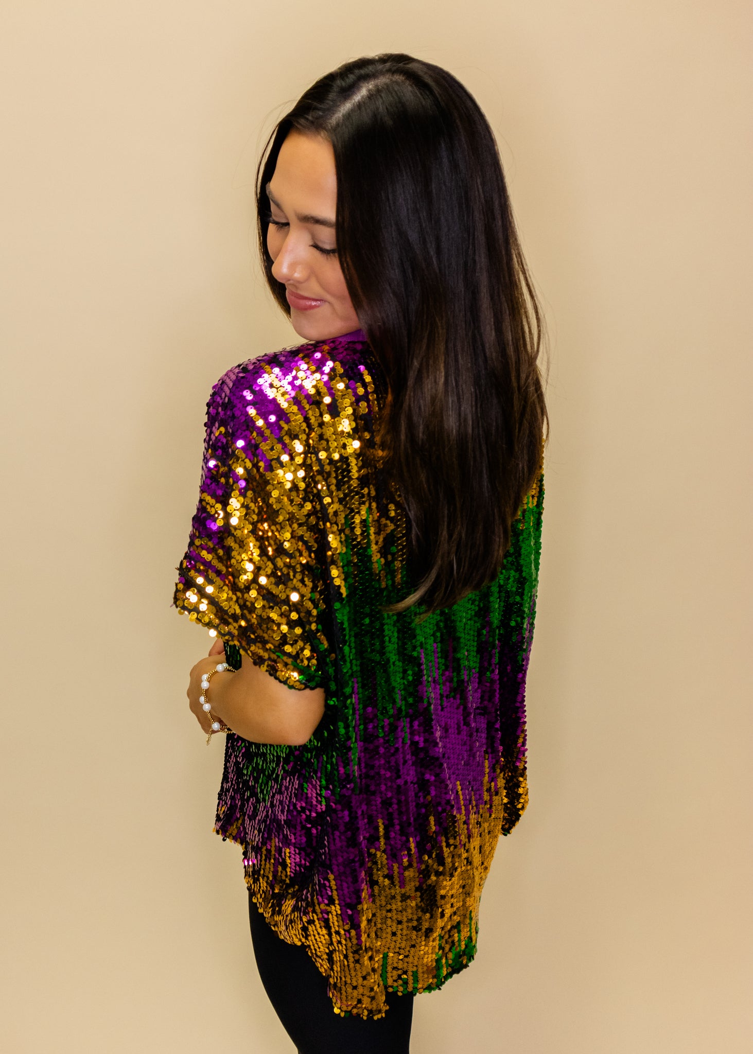 Mardi Gras Sequin Ombre Top