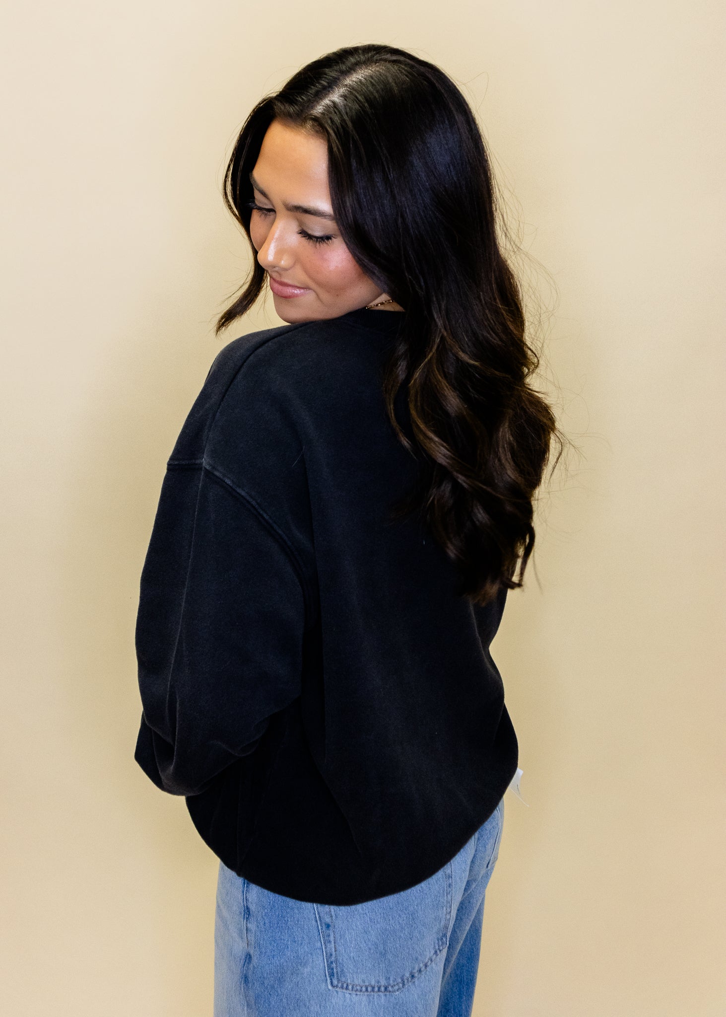 Black Crew Neck Sweatshirt