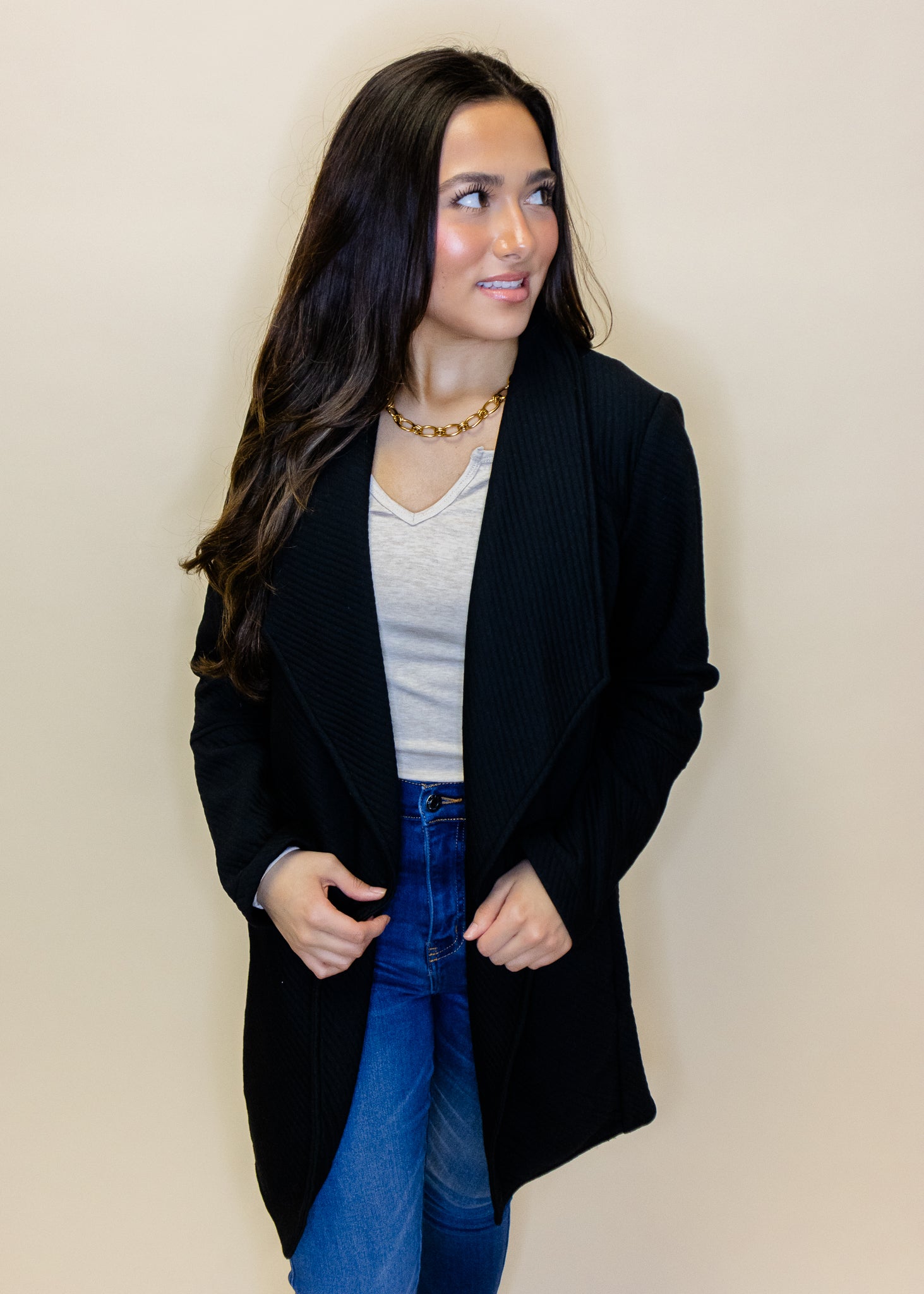 Black Quilted Jacket