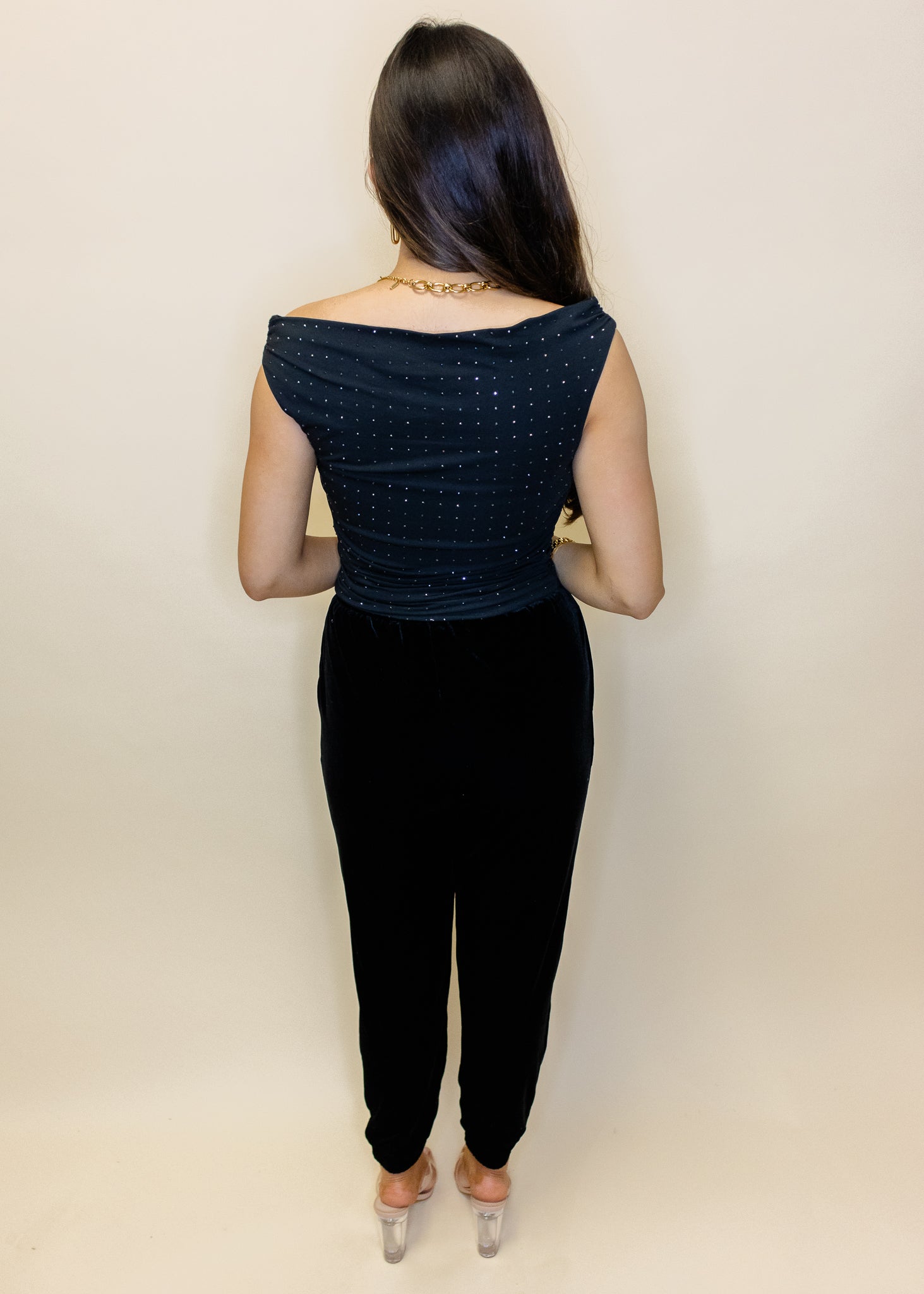 Black Velvet Joggers