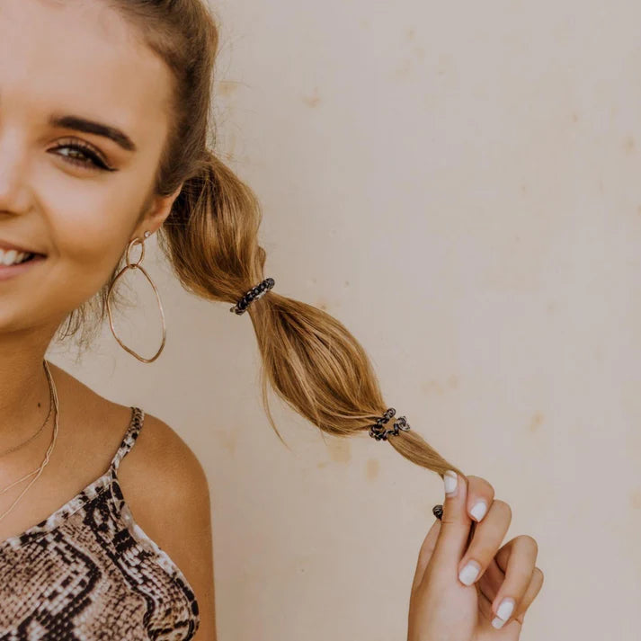 Jet Black Tiny Hair Ties