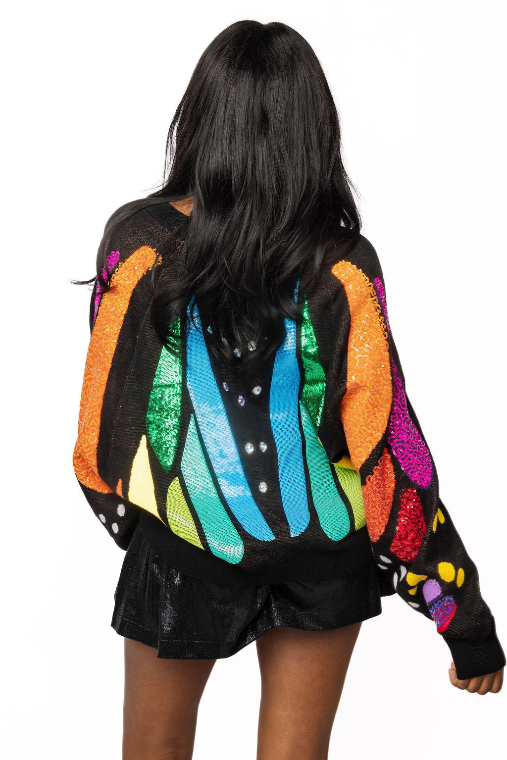 Sequin Butterfly Wing Cardigan