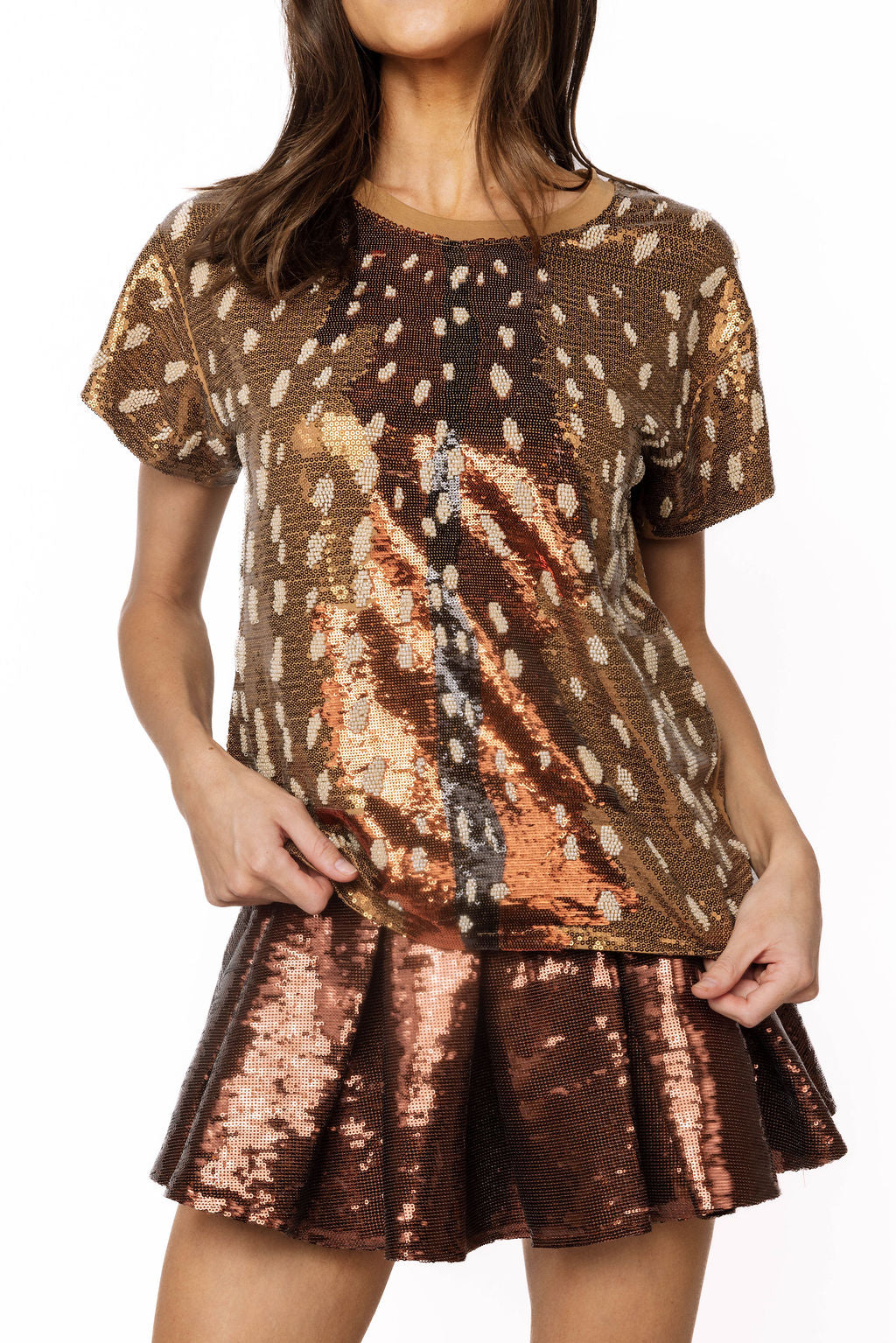 Sequin Deer Tee
