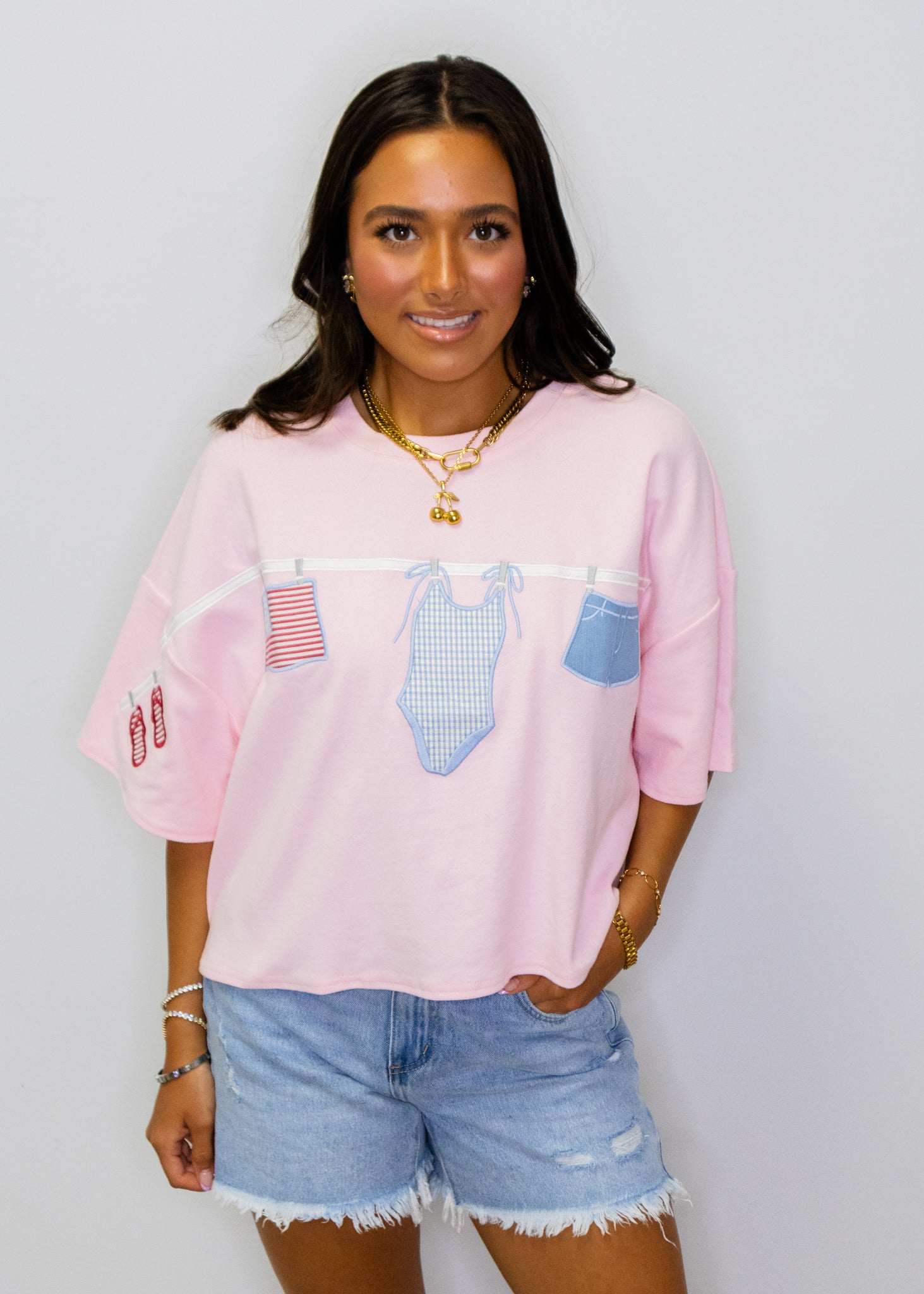 Pink Americana Graphic Top