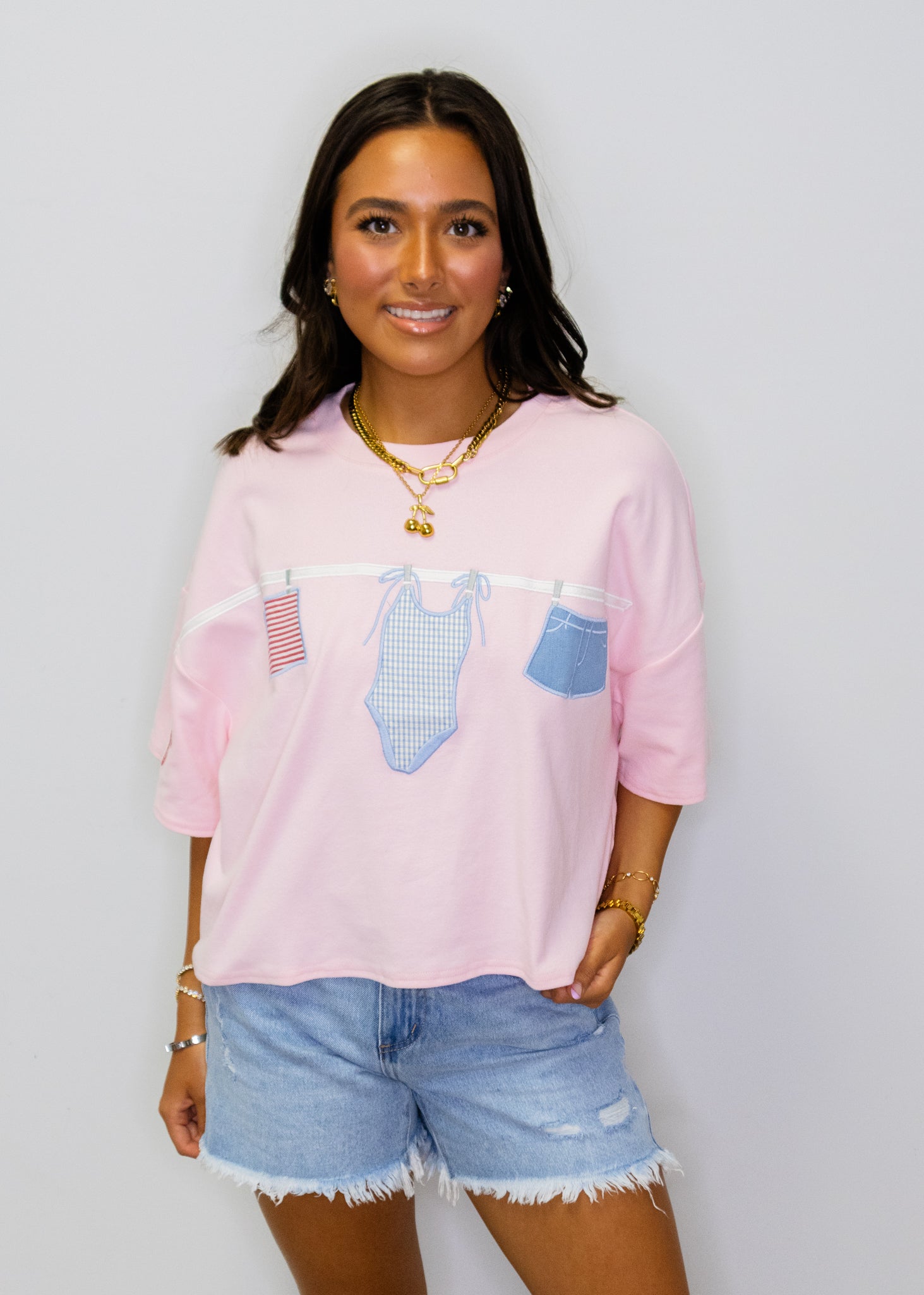 Pink Americana Graphic Top
