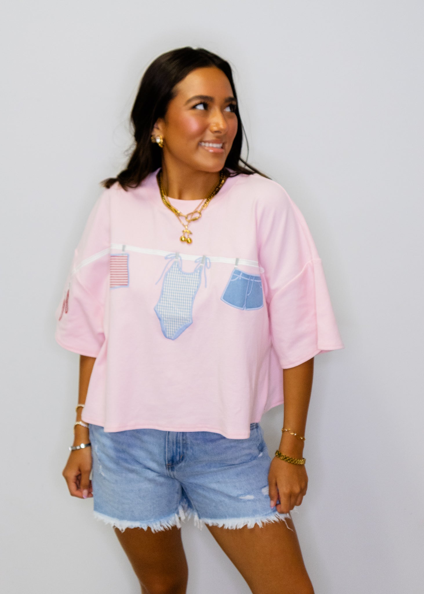 Pink Americana Graphic Top