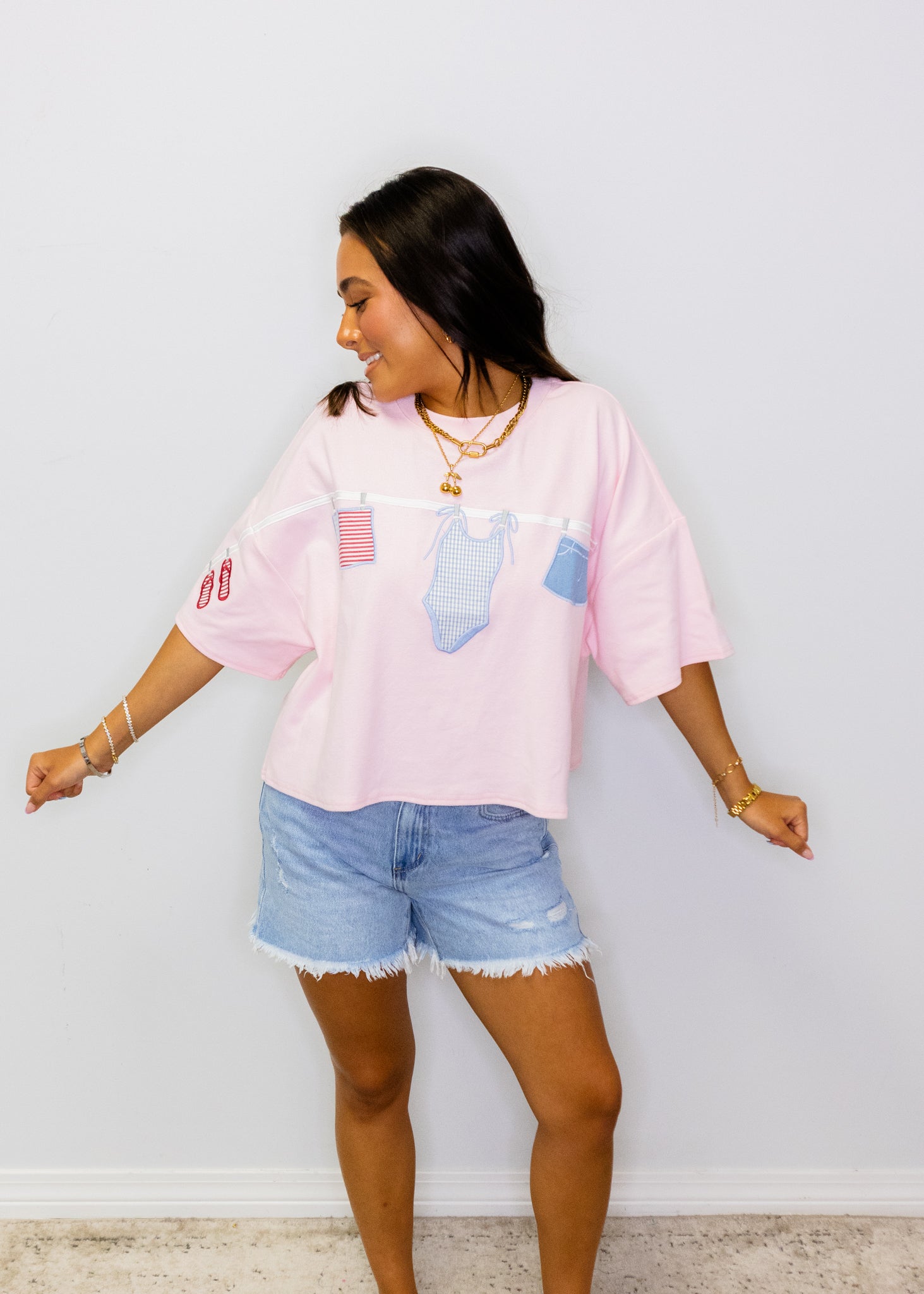 Pink Americana Graphic Top
