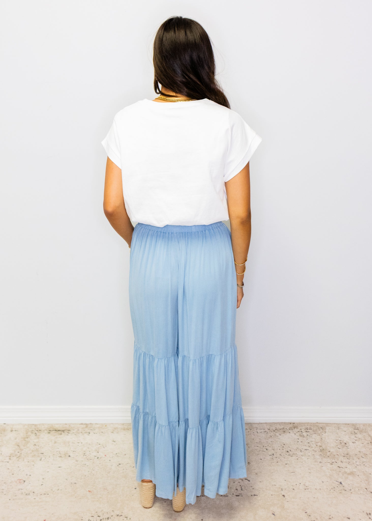 White Loose Bubble Top