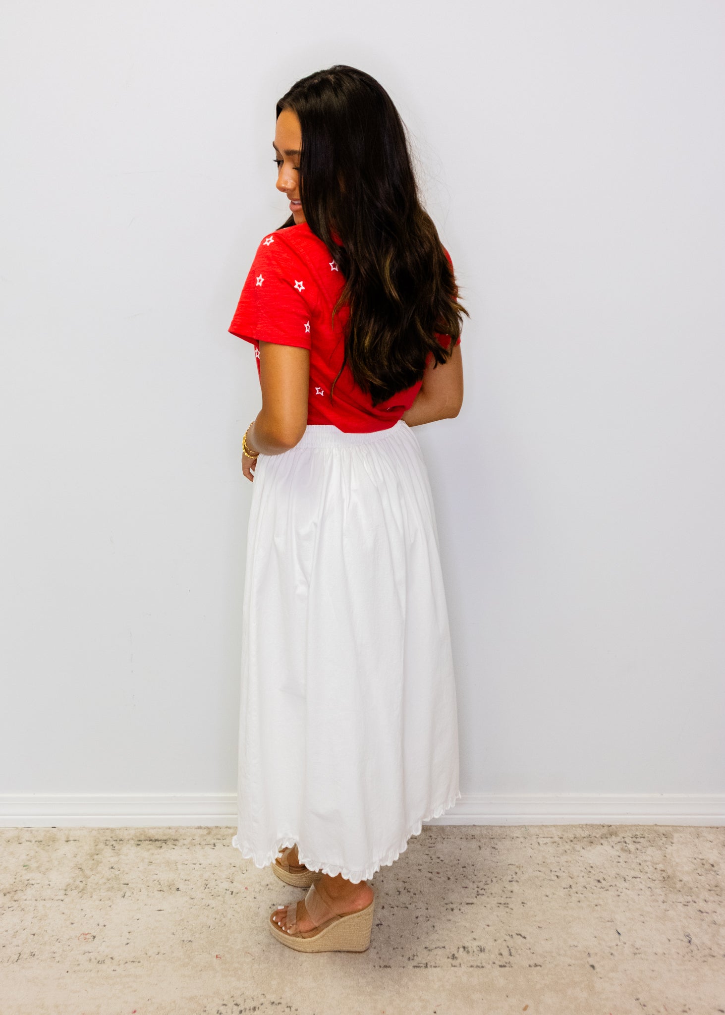 Red Star Embroidered Tee