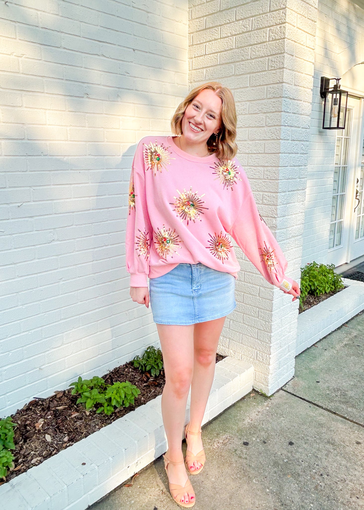 Light Pink Starburst Sweatshirt