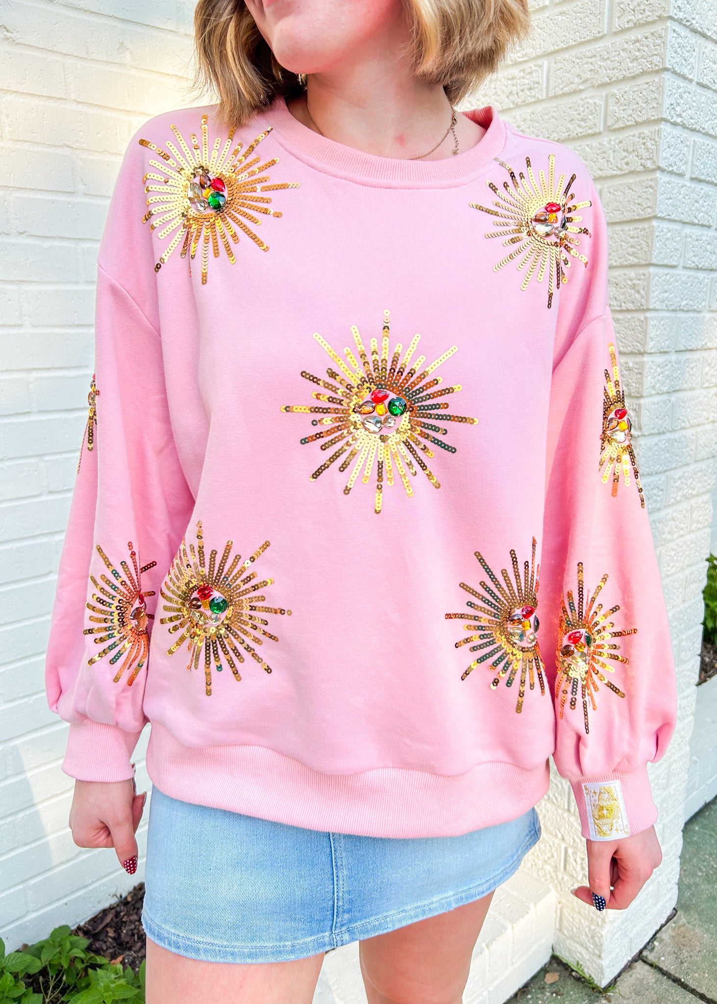 Light Pink Starburst Sweatshirt