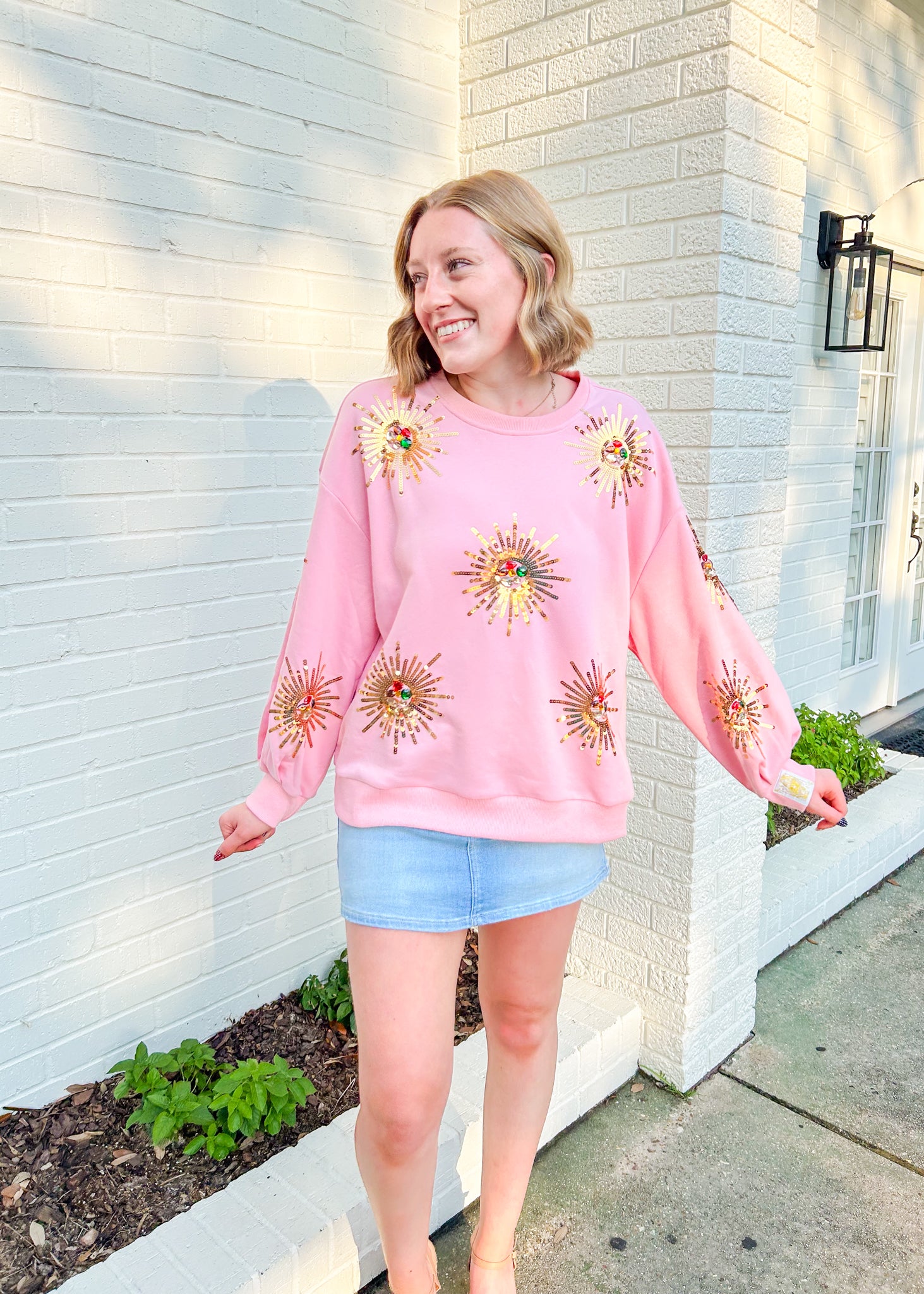 Light Pink Starburst Sweatshirt