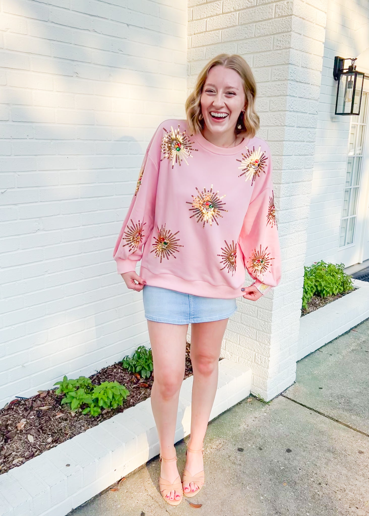 Light Pink Starburst Sweatshirt