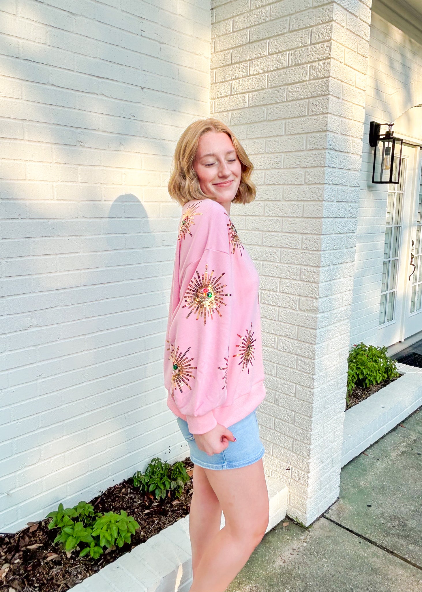 Light Pink Starburst Sweatshirt