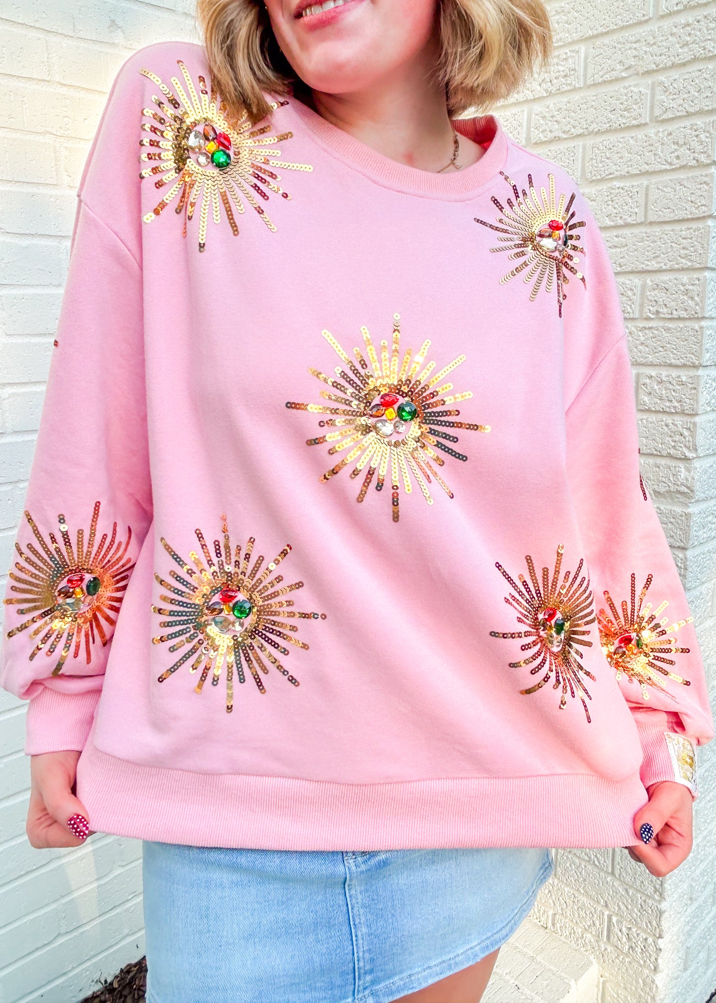 Light Pink Starburst Sweatshirt
