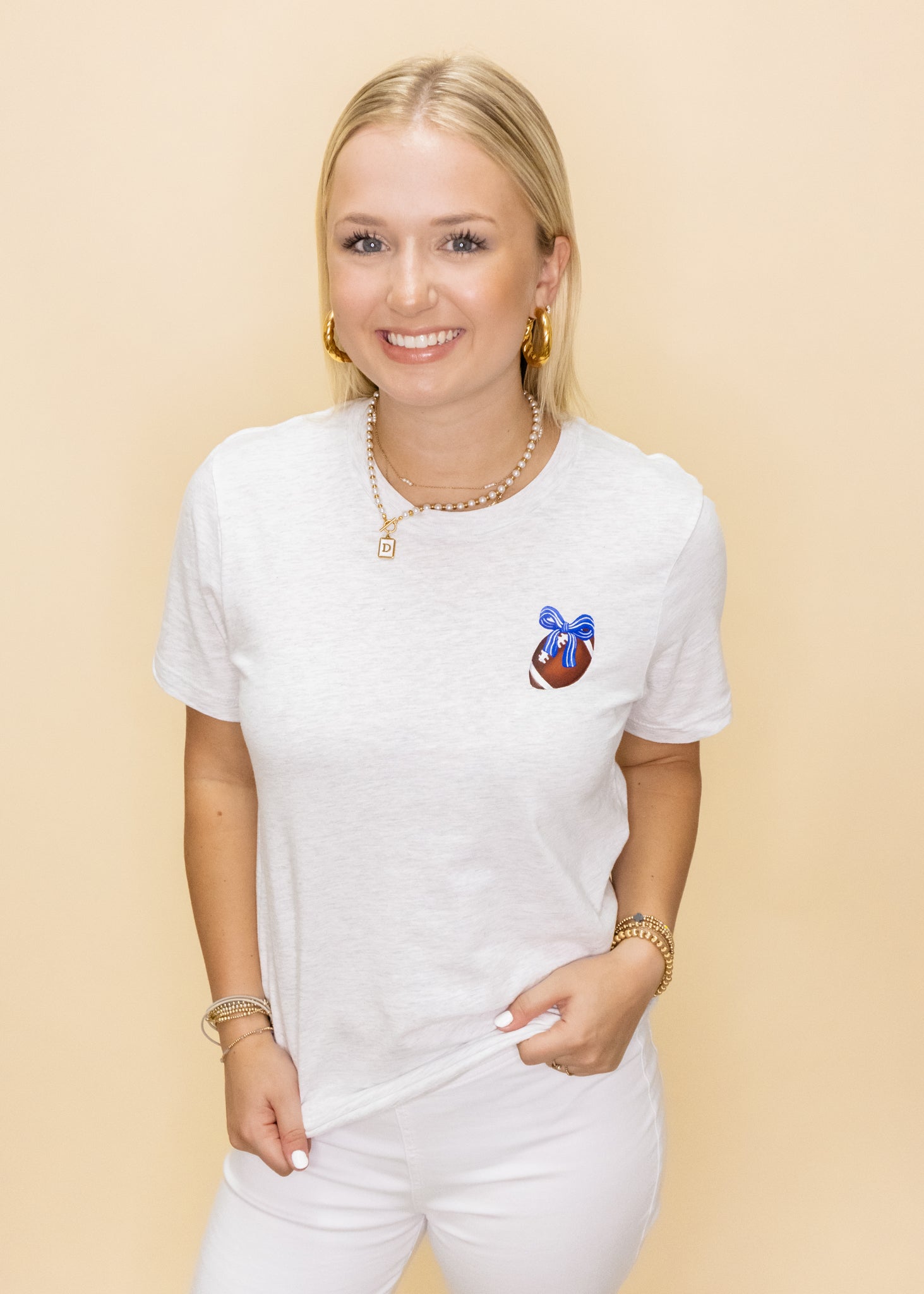 Blue Ribbon Football Tee