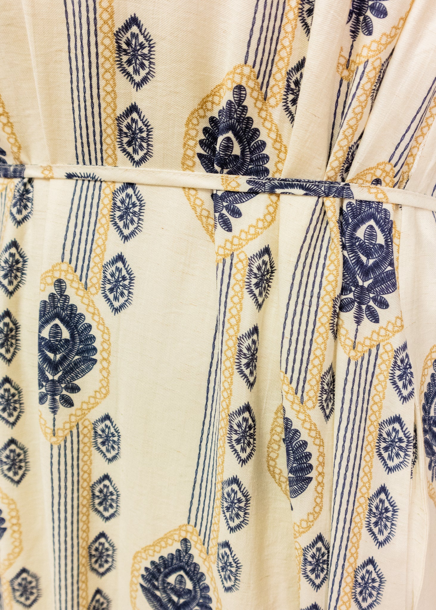 Navy Print Halter Maxi Dress