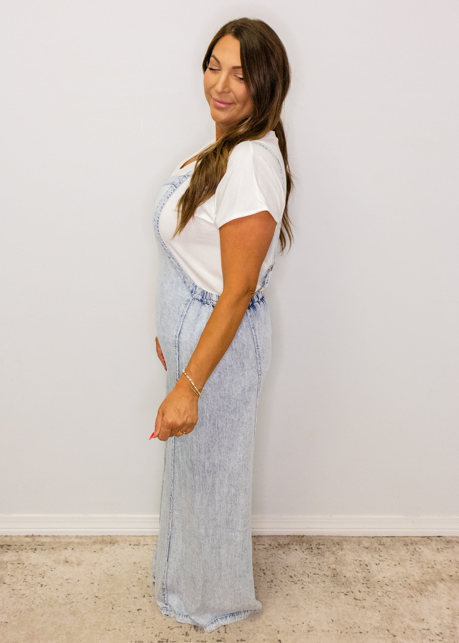 Light Denim Wide Leg Jumpsuit