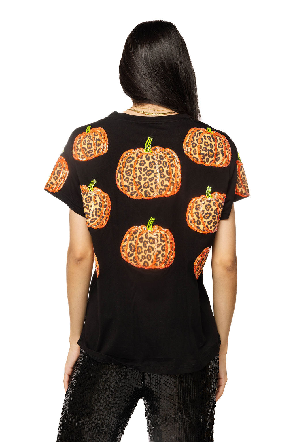 Black Leopard Pumpkin Tee