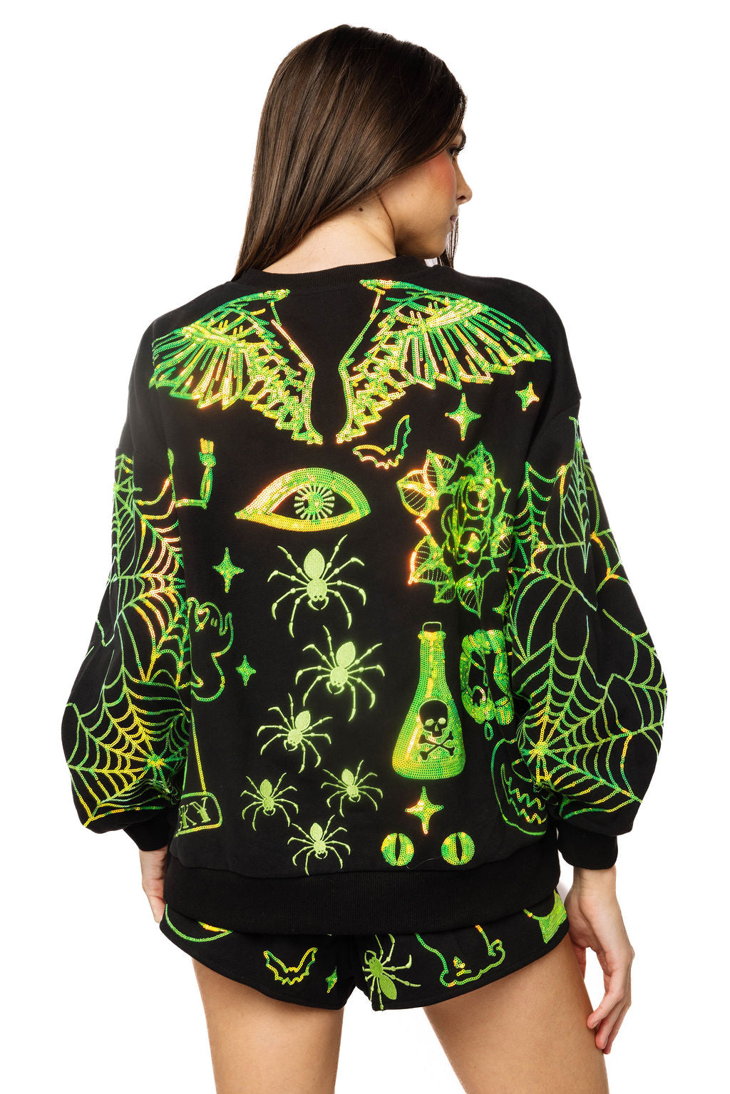 Black & Green Halloween Queen Icon Sweatshirt