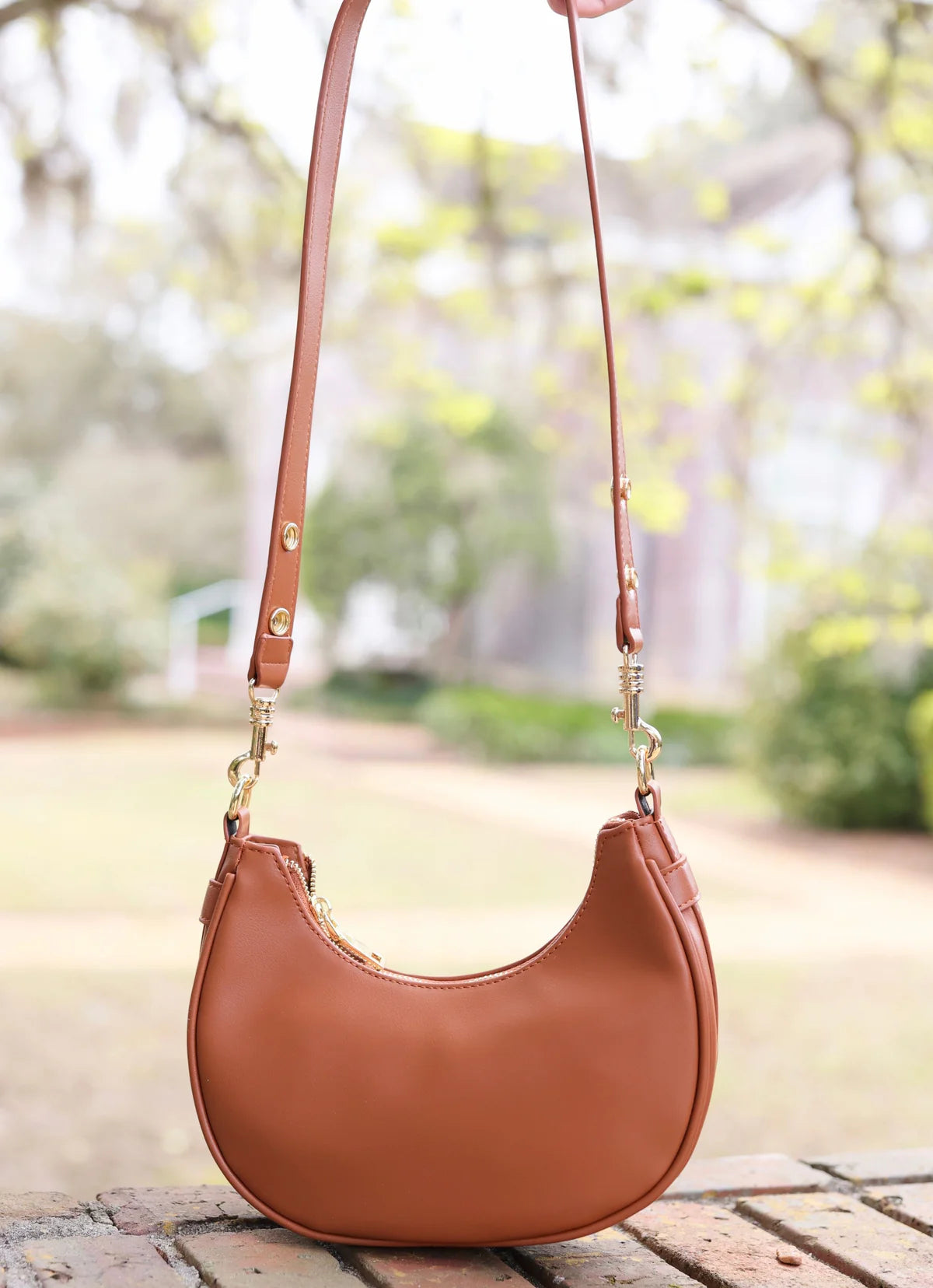 Kiara Camel Curved Purse