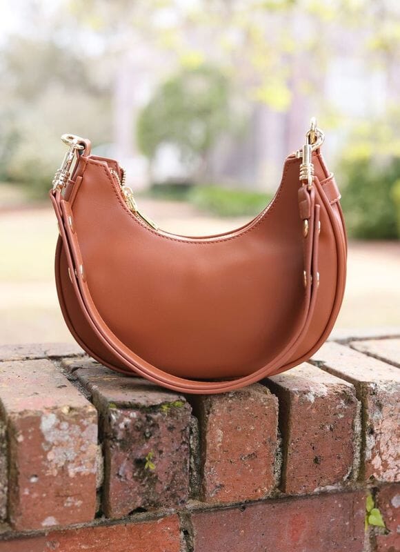 Kiara Camel Curved Purse