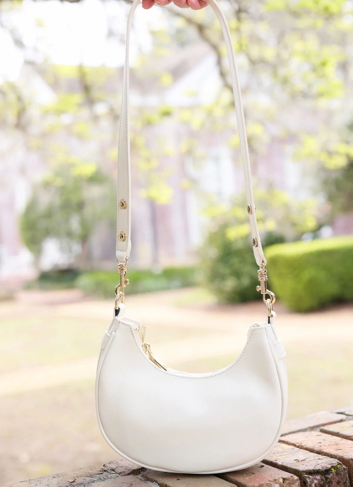 Kiara Cream Curved Purse