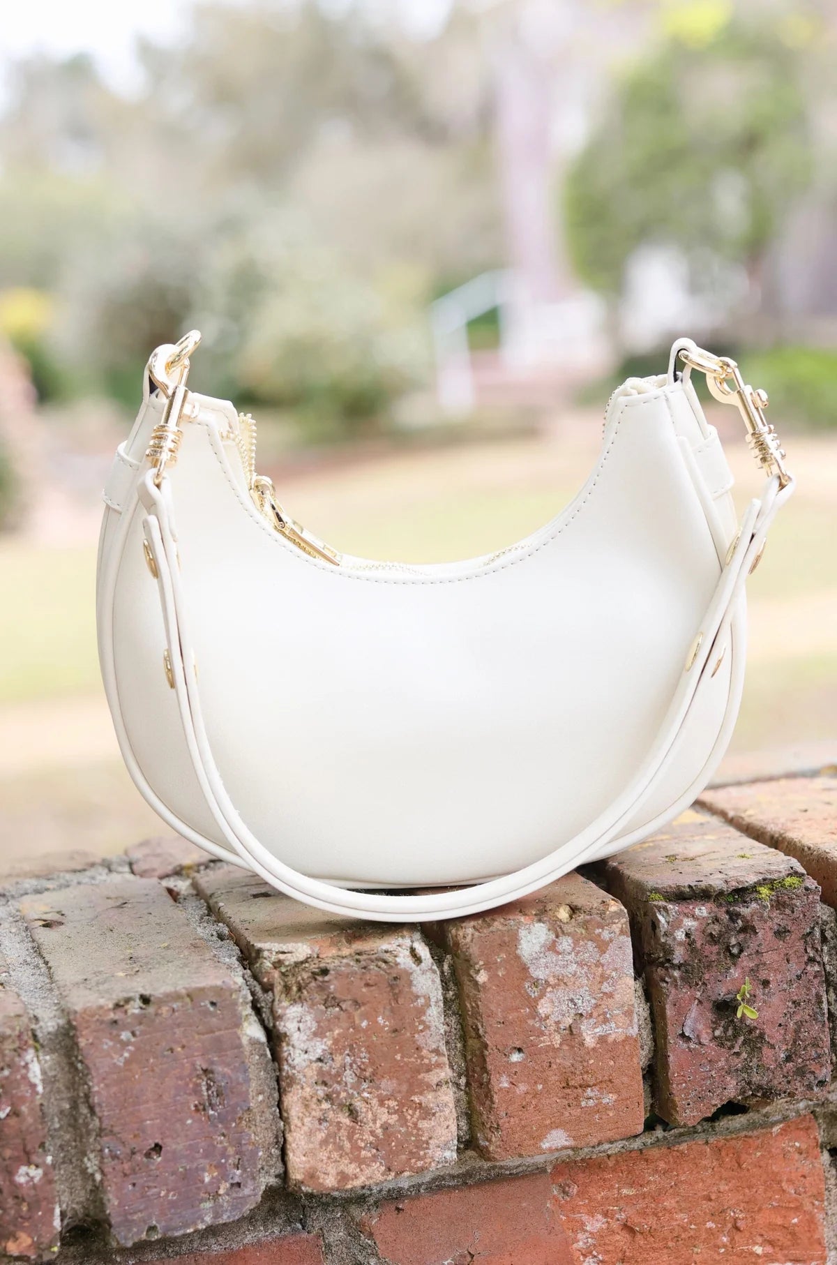 Kiara Cream Curved Purse