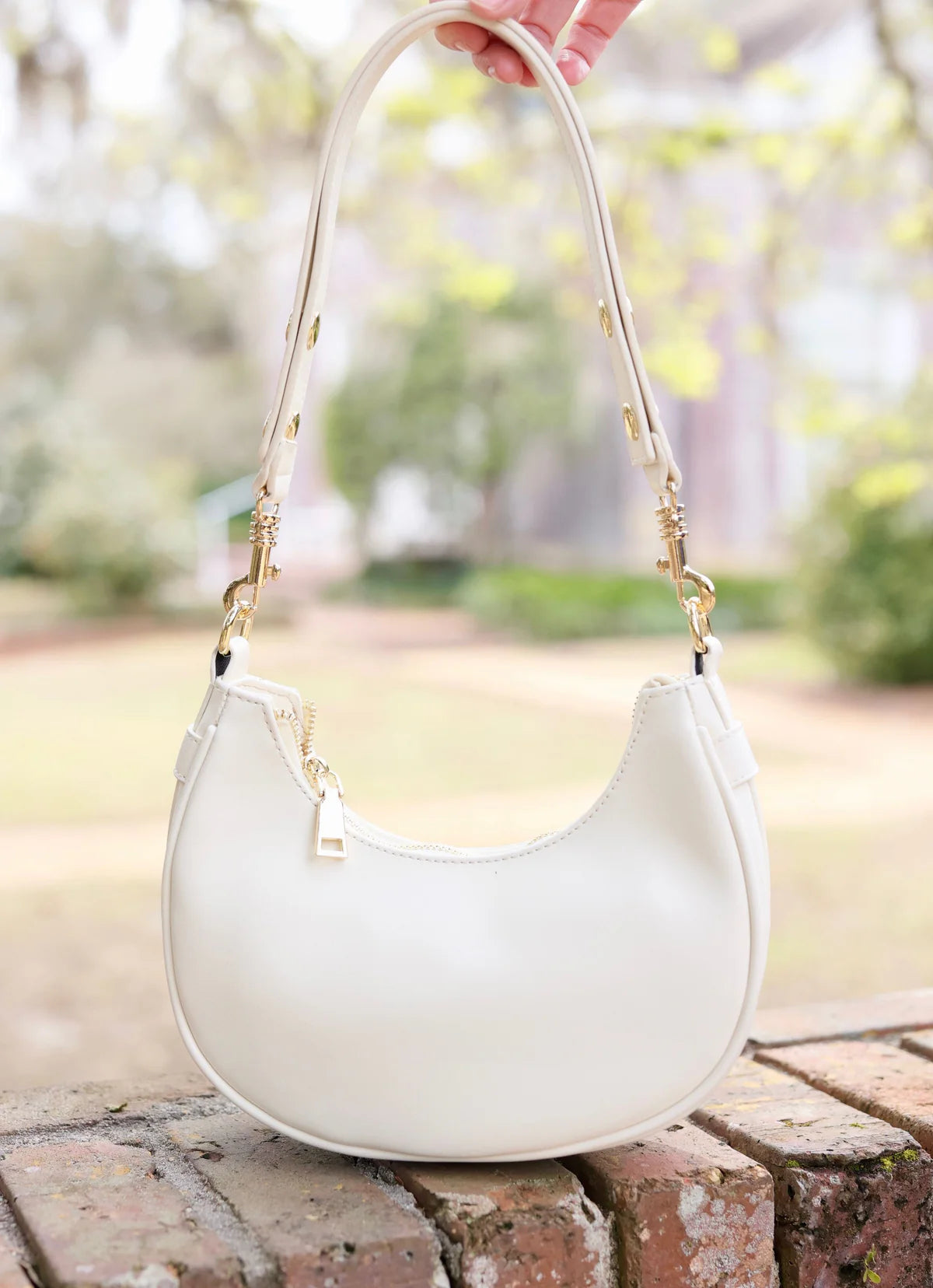 Kiara Cream Curved Purse