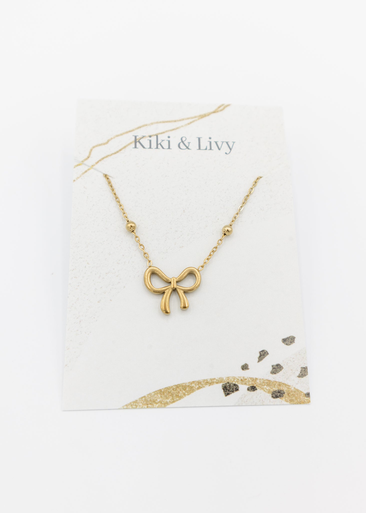 Gold Bow Necklace