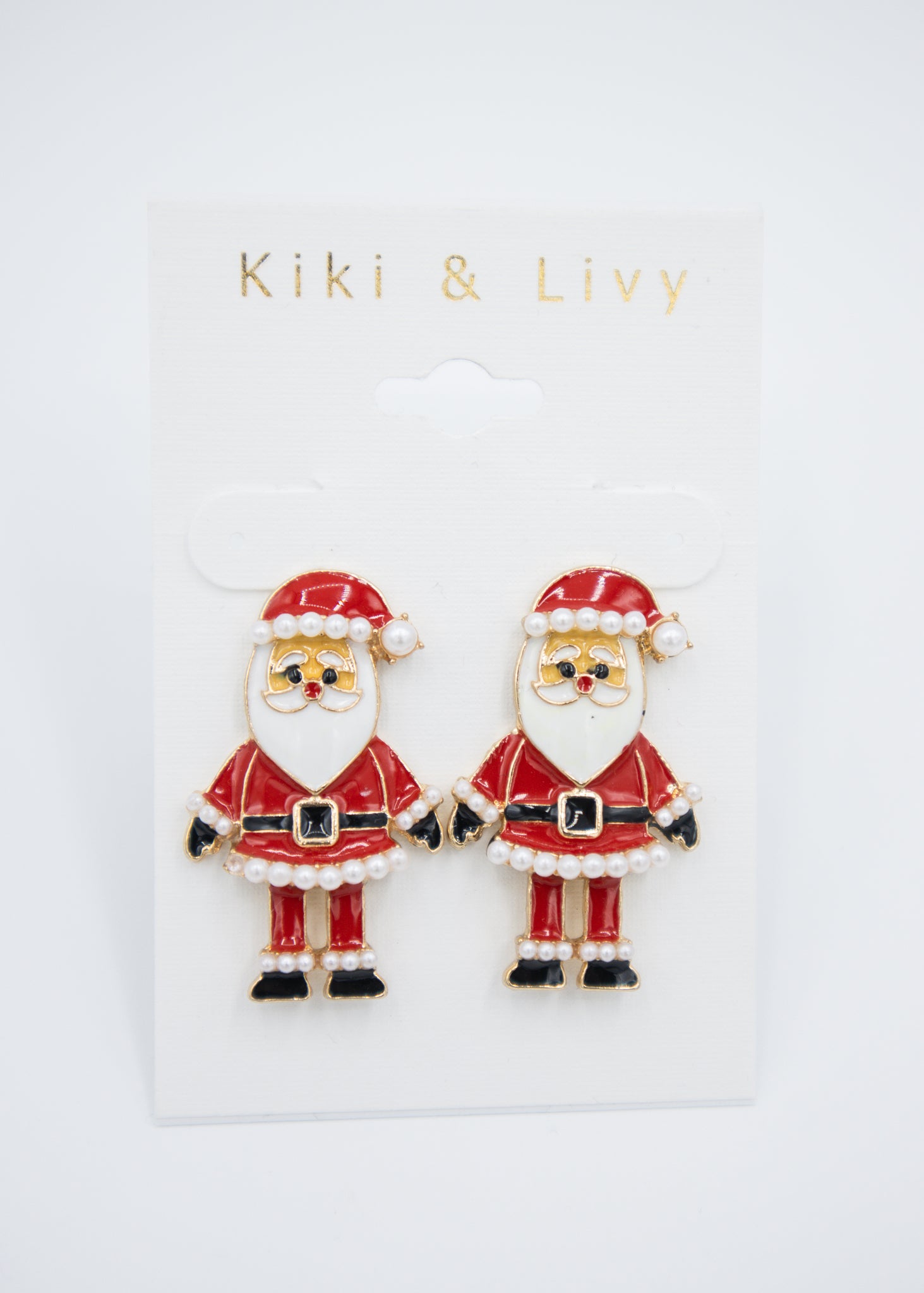 Bauble Santa Earrings