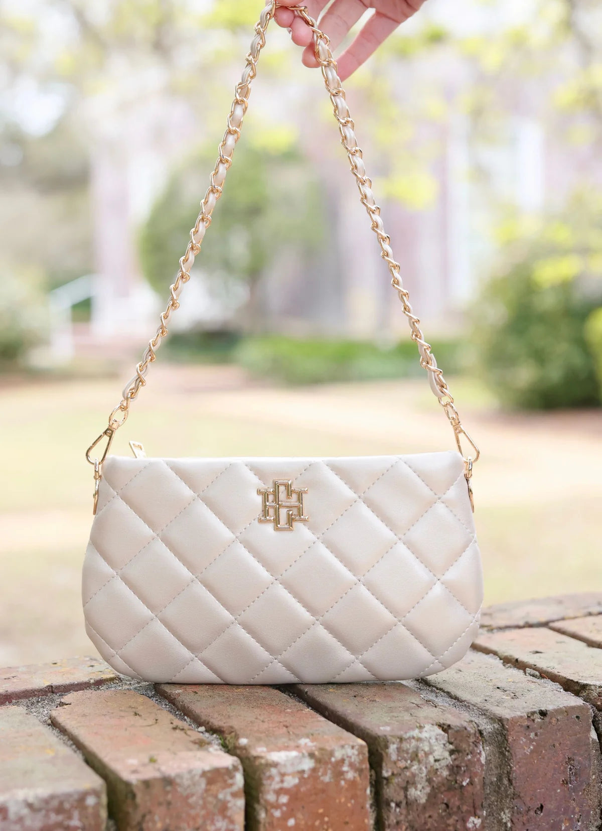 Livi Pearl Quilted Crossbody