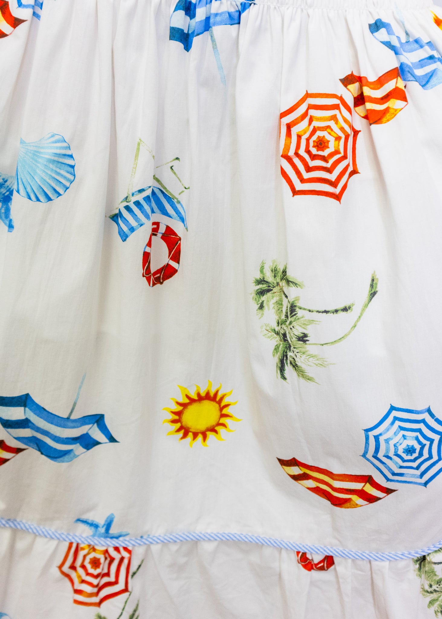Parasol Print Smocked Skirt Set