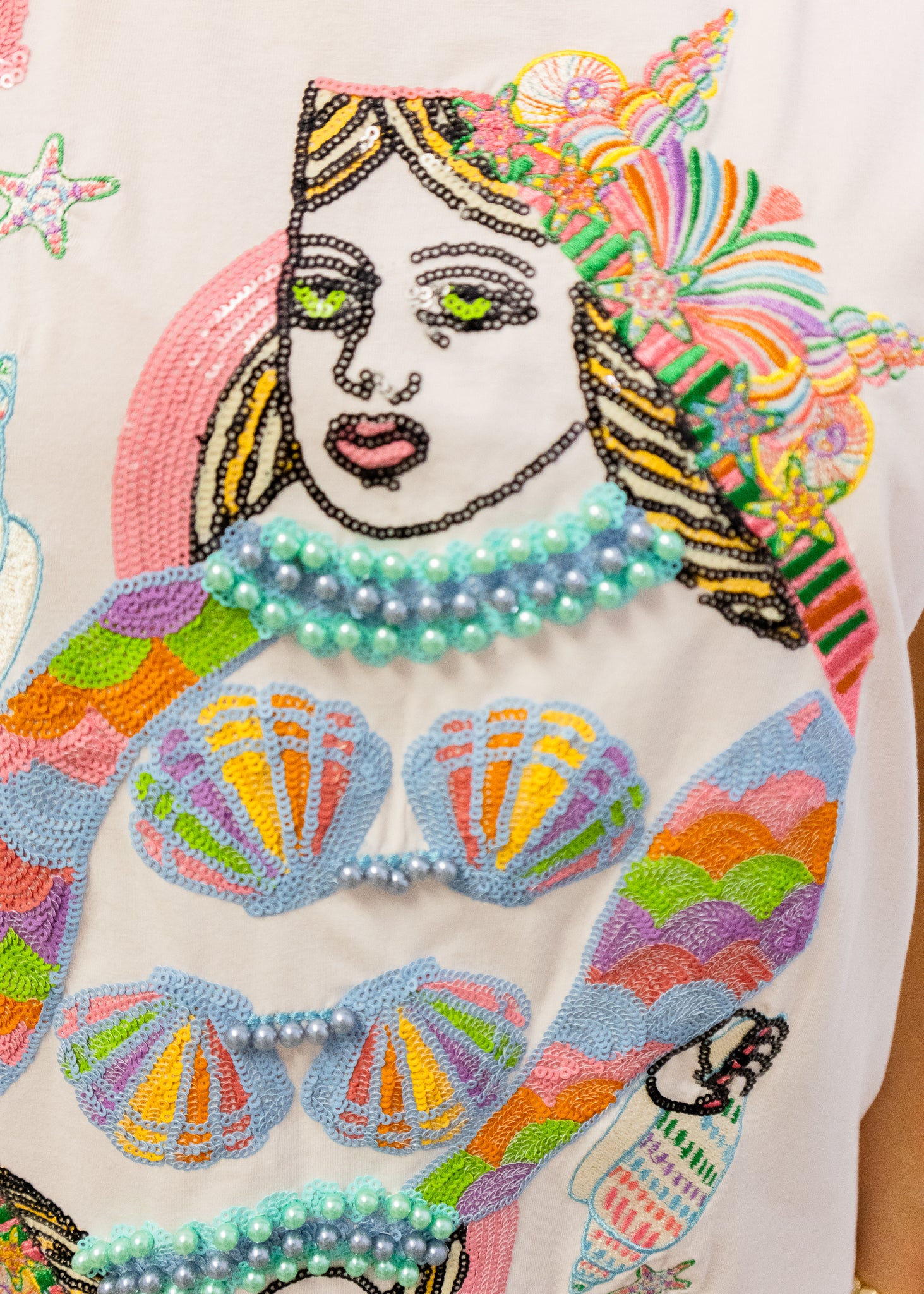 Light Pink QOS Queen of the Sea Card Tee