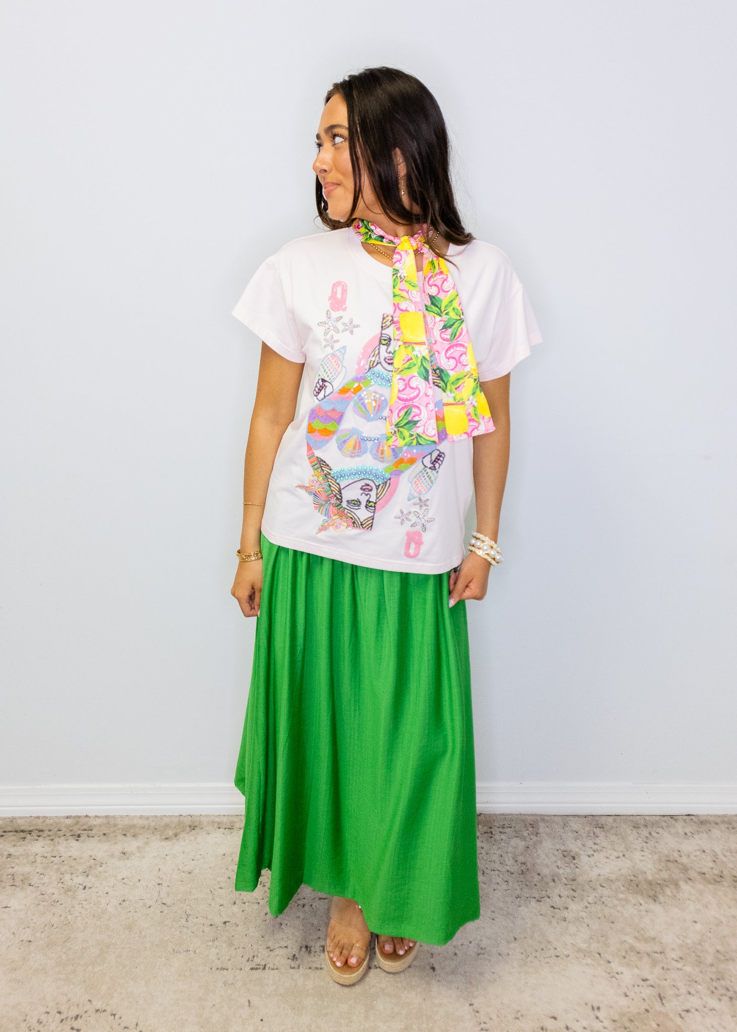 Light Pink QOS Queen of the Sea Card Tee