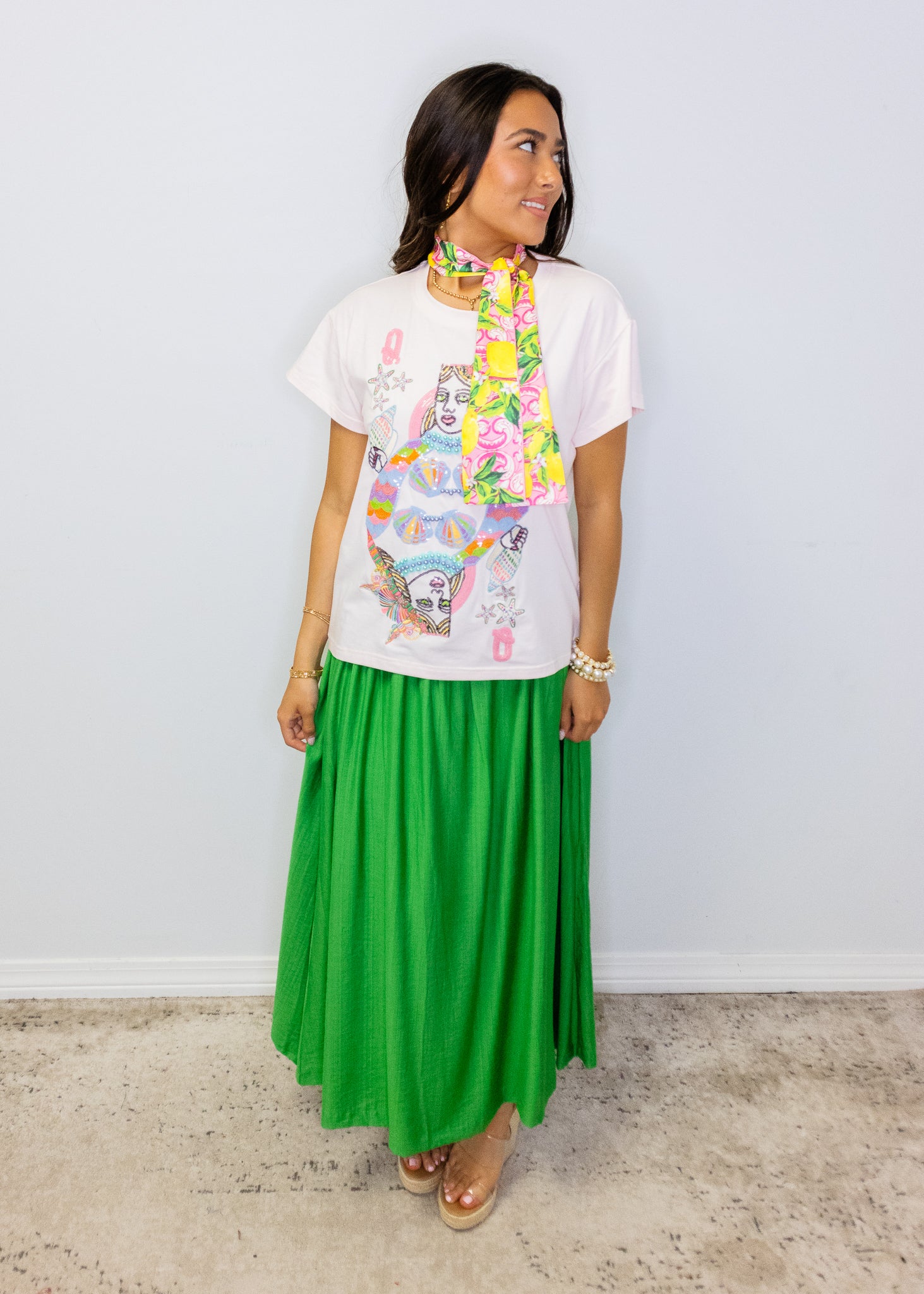 Light Pink QOS Queen of the Sea Card Tee