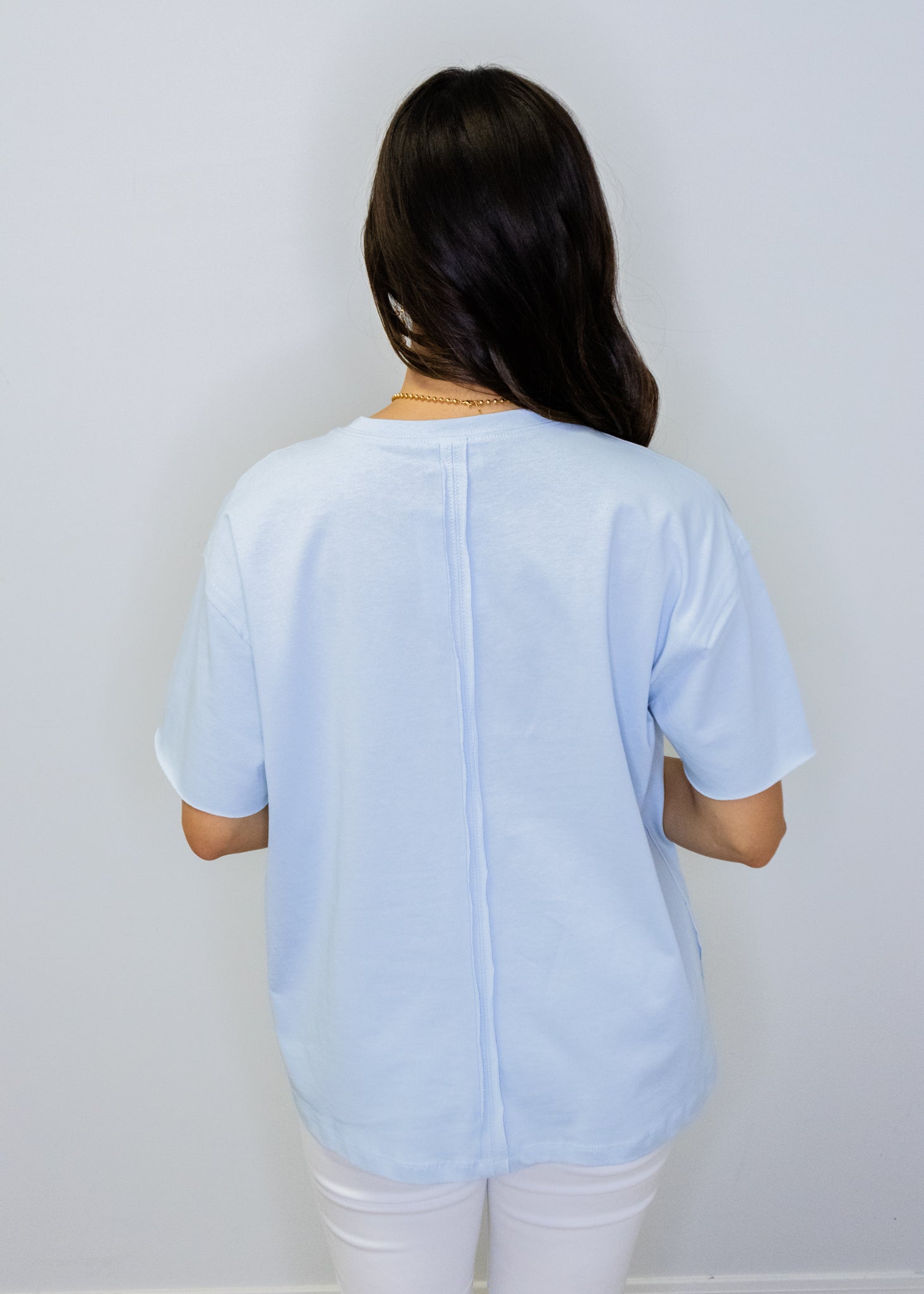 Powder Blue Butterfly Wing Top