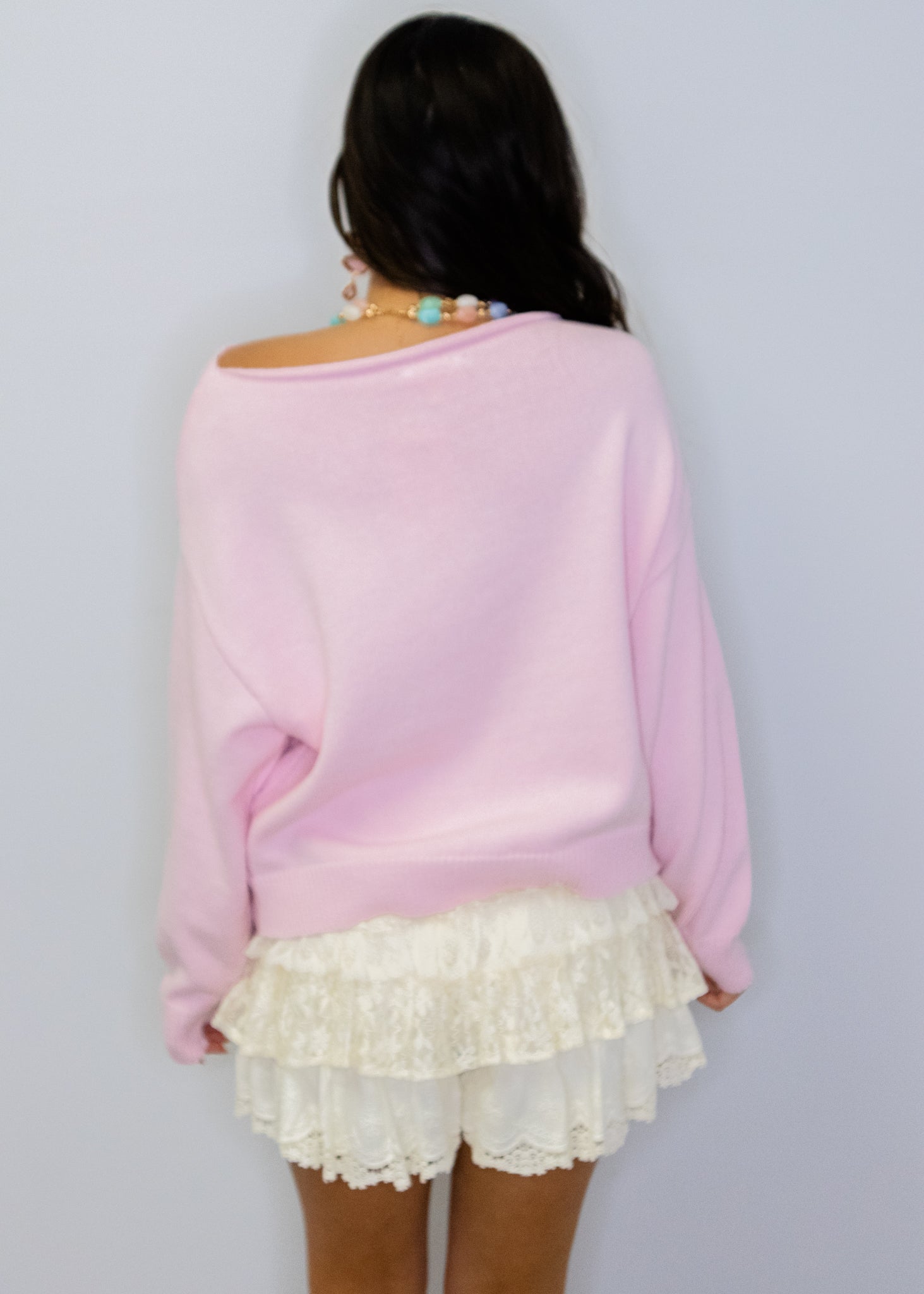 Light Pink Sailboat Sweater Top