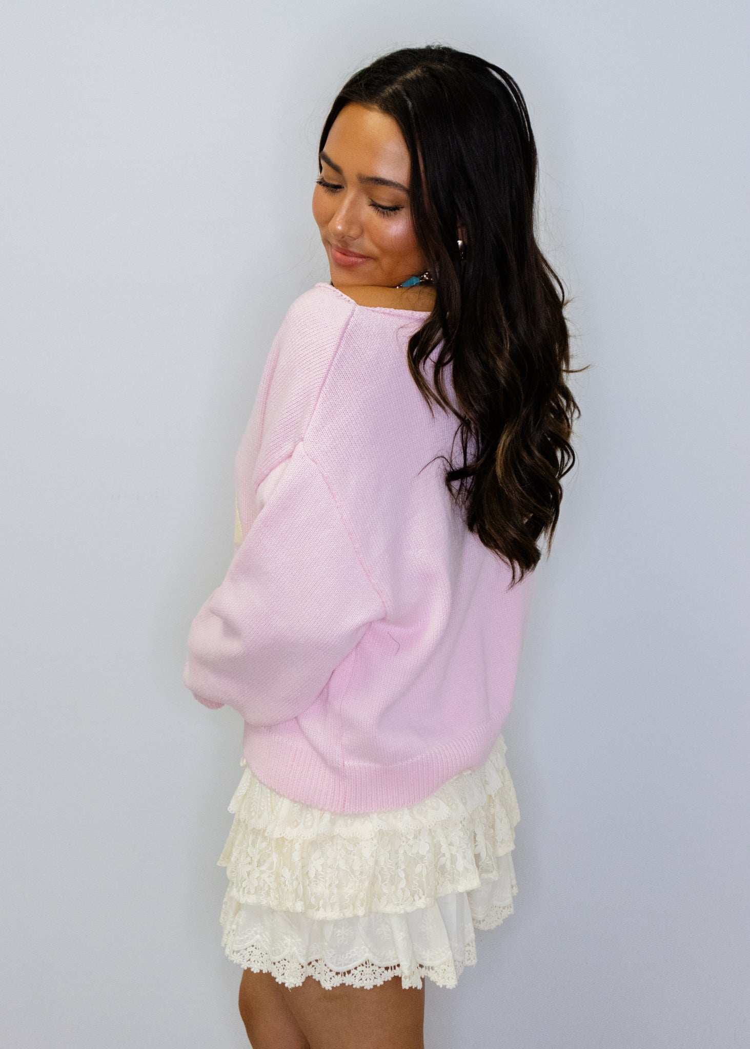 Light Pink Sailboat Sweater Top