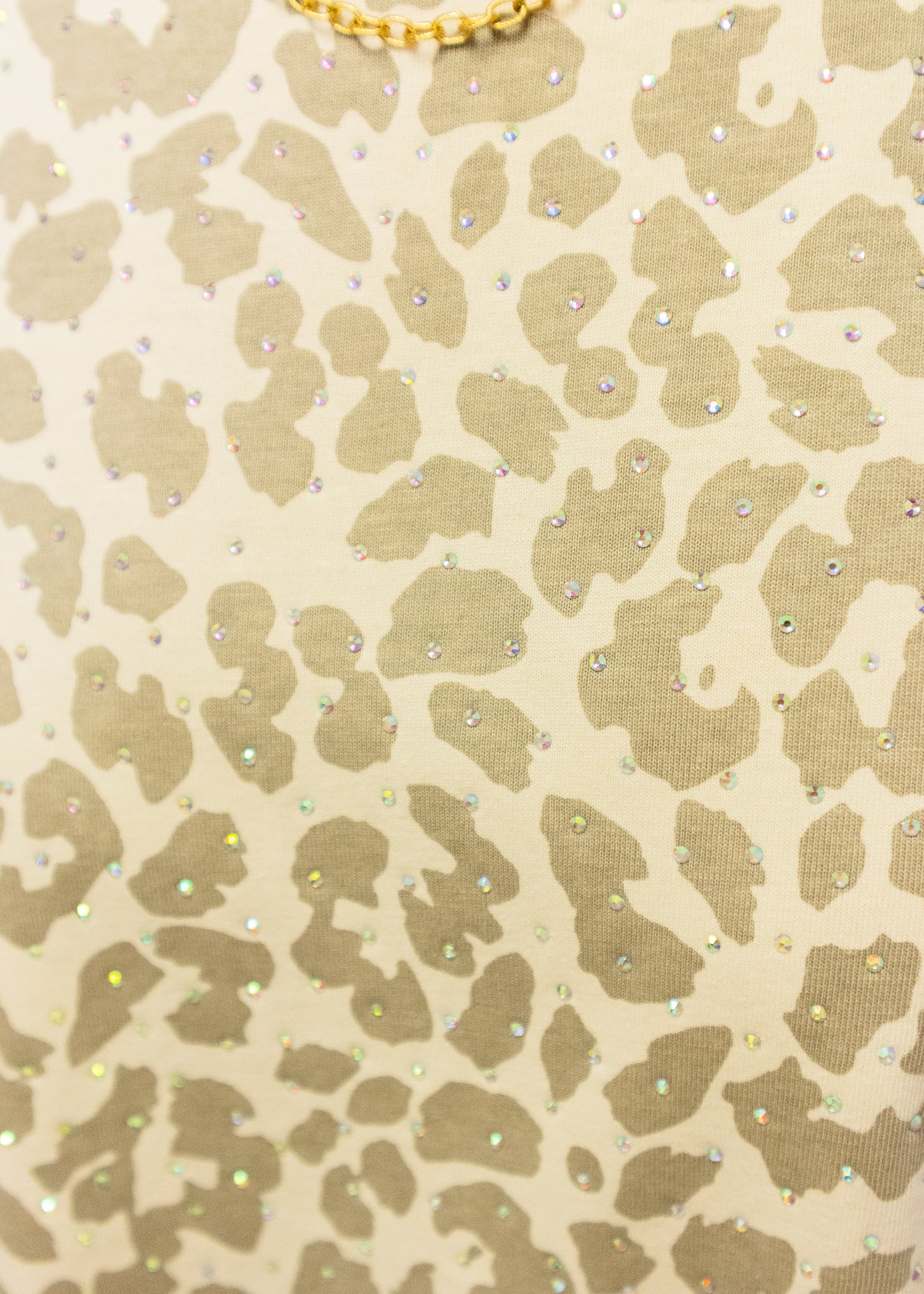 Taupe Leopard Rhinestone Tee