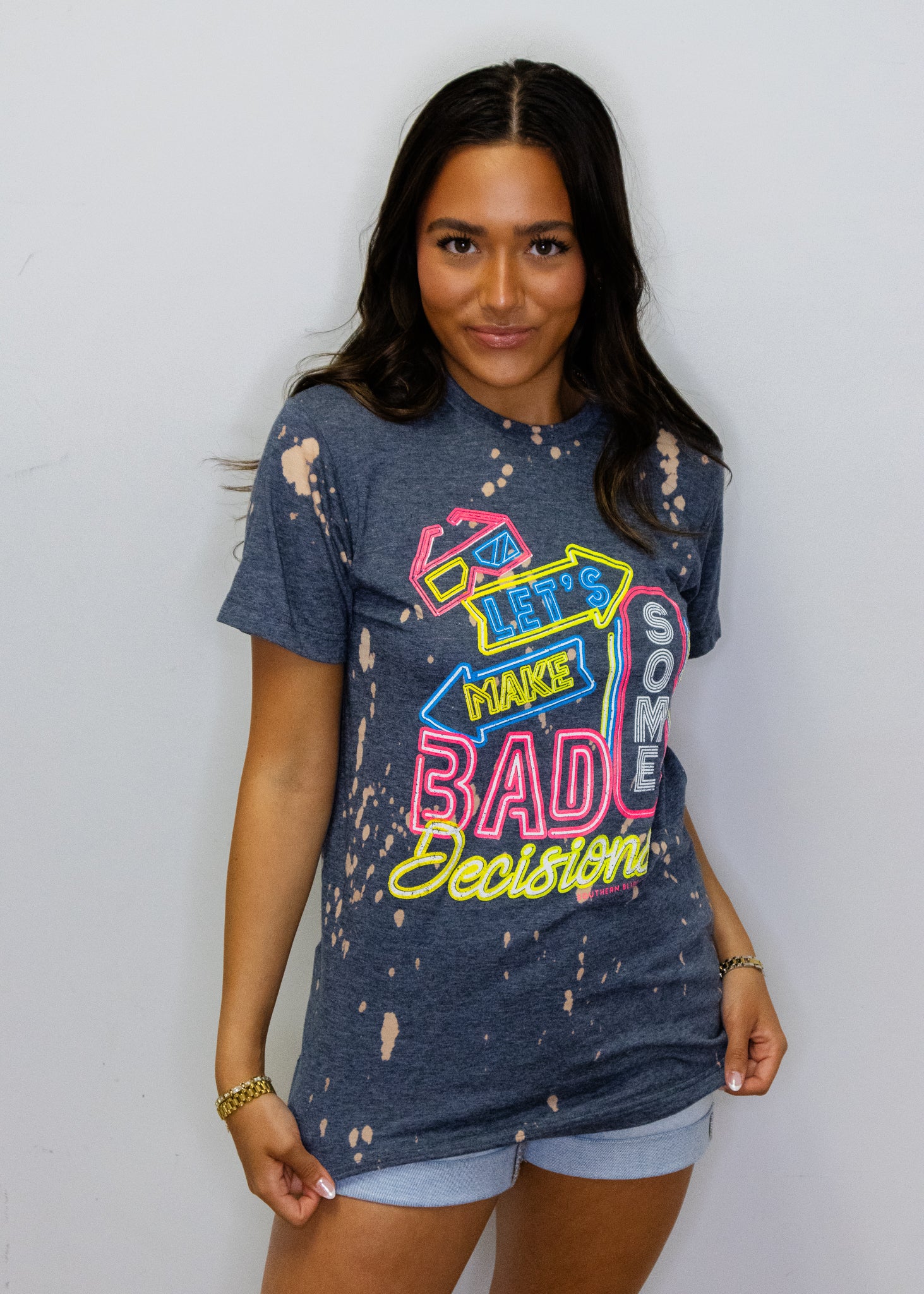 Bad Decisions Bleached T-Shirt